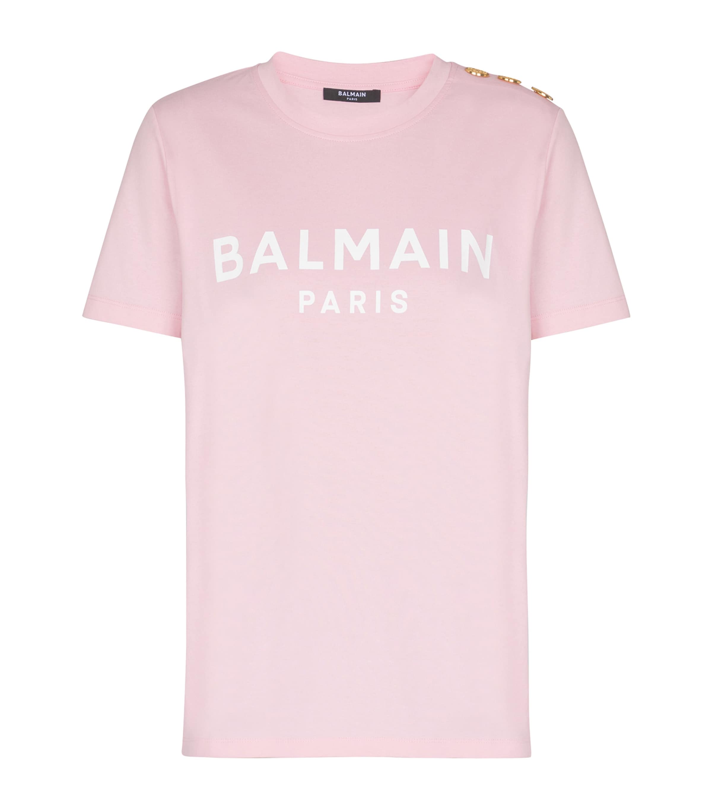 Shop Balmain Cotton Logo T-shirt