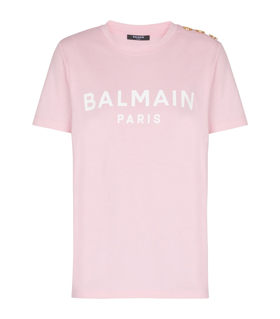 Cotton Logo T-Shirt OHV ROSE/BLANC Image 1