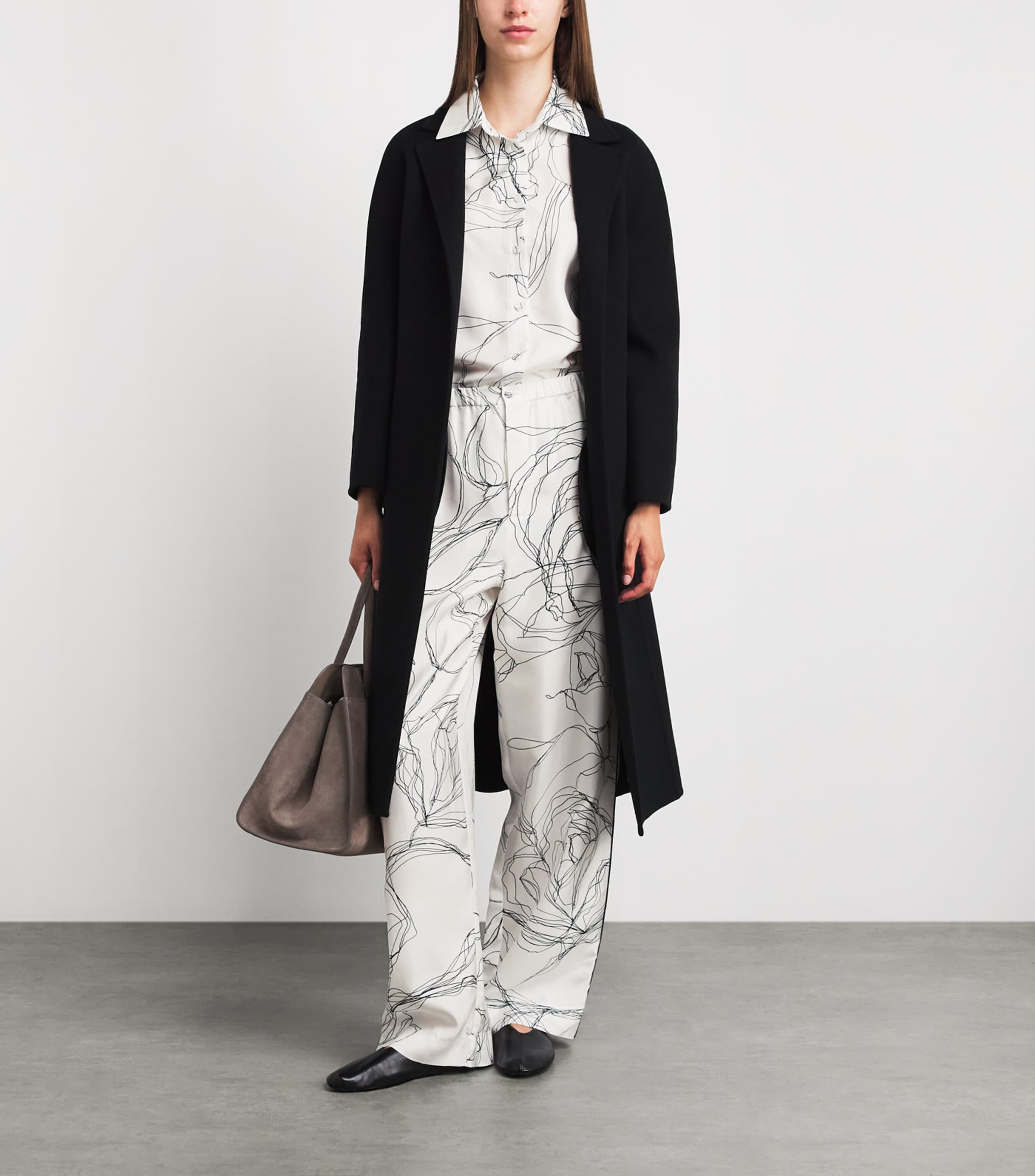 Fabiana Filippi Womens Silk Twill Printed Shirt Bianco Image 2
