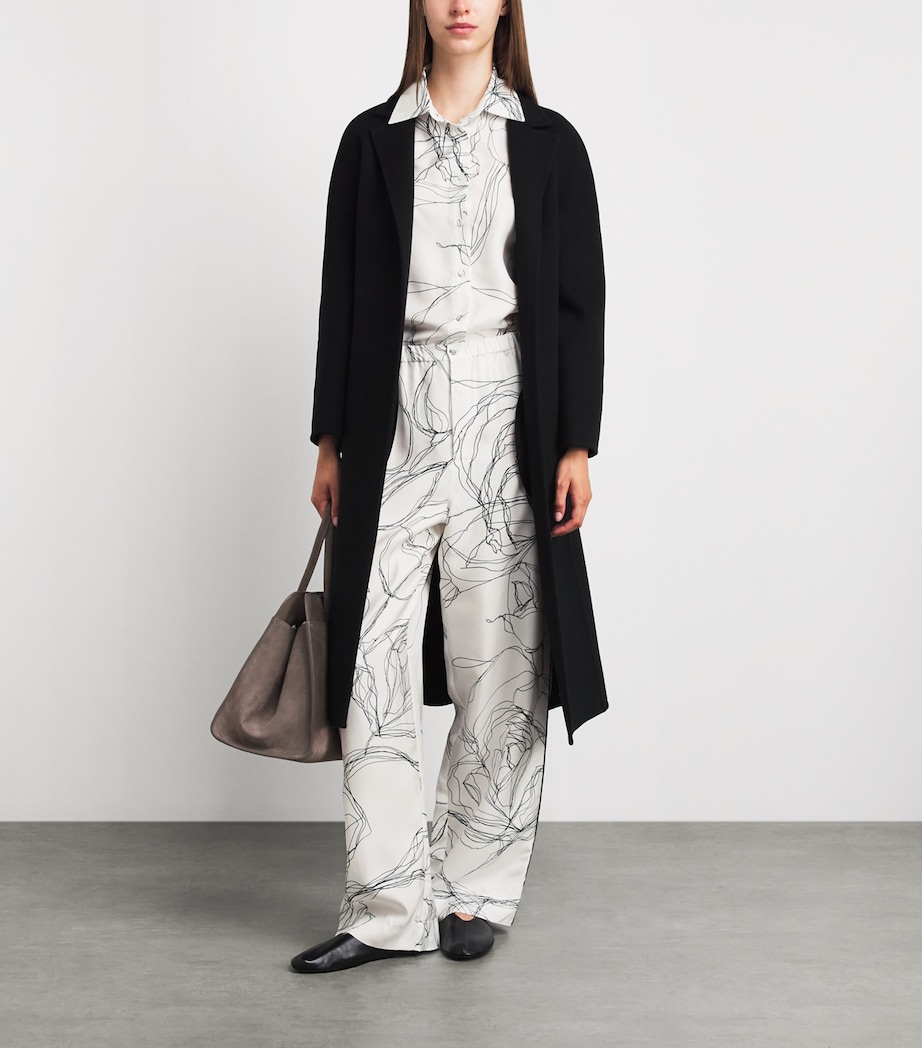 Fabiana Filippi Womens Silk Twill Printed Shirt Bianco Image 2