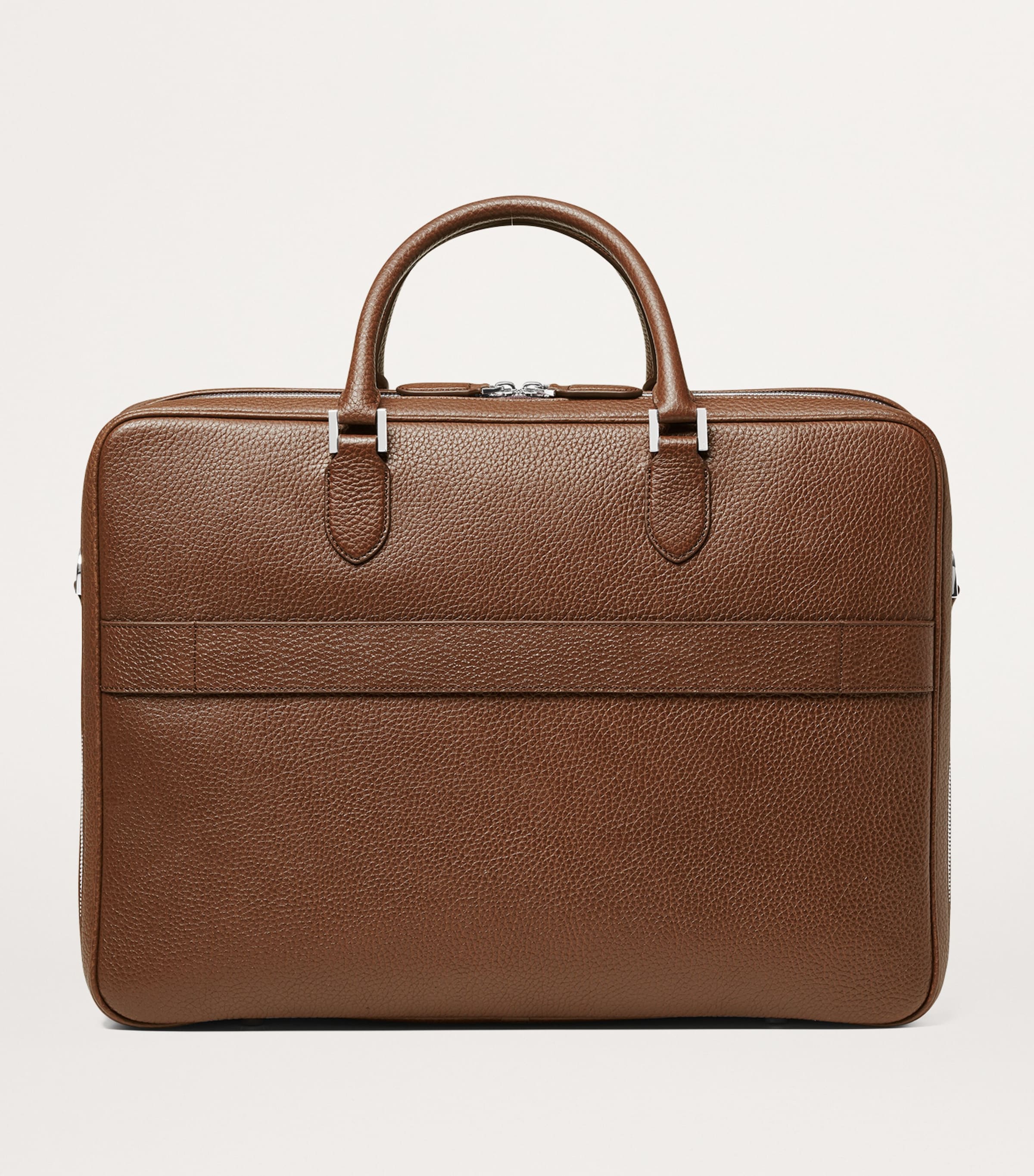 Leather 48 Hour Mount Street Travel Bag TOBACCO Image 3