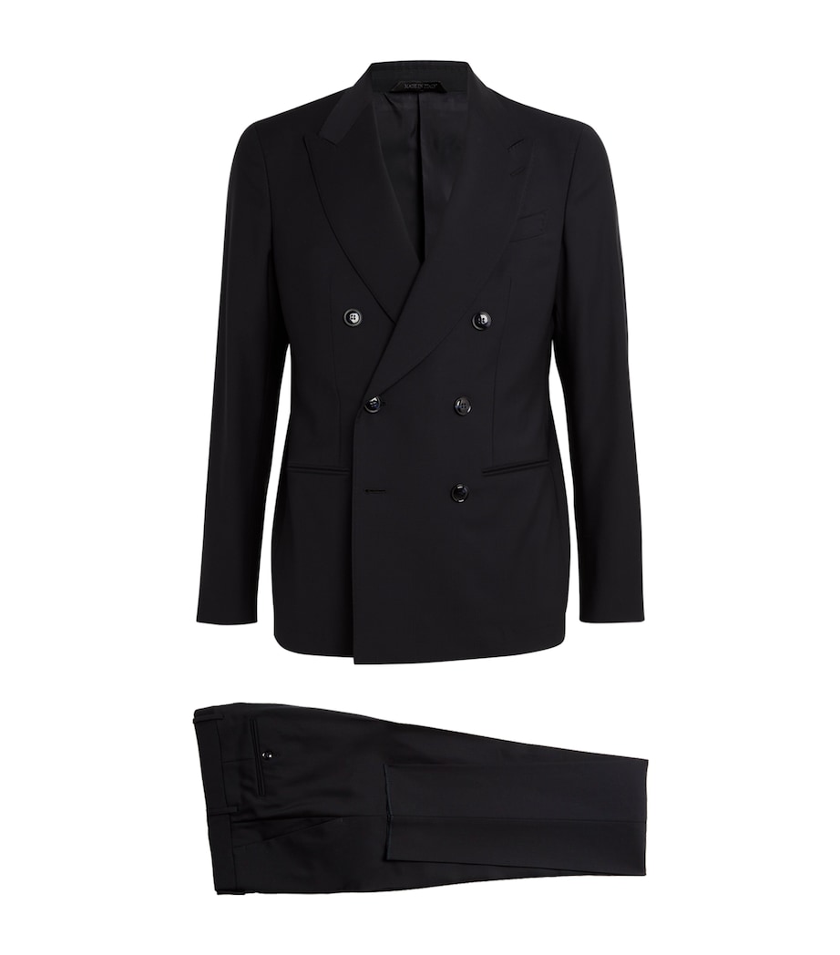 Wool Double-Breasted Two-Piece Suit UBUV Image 1