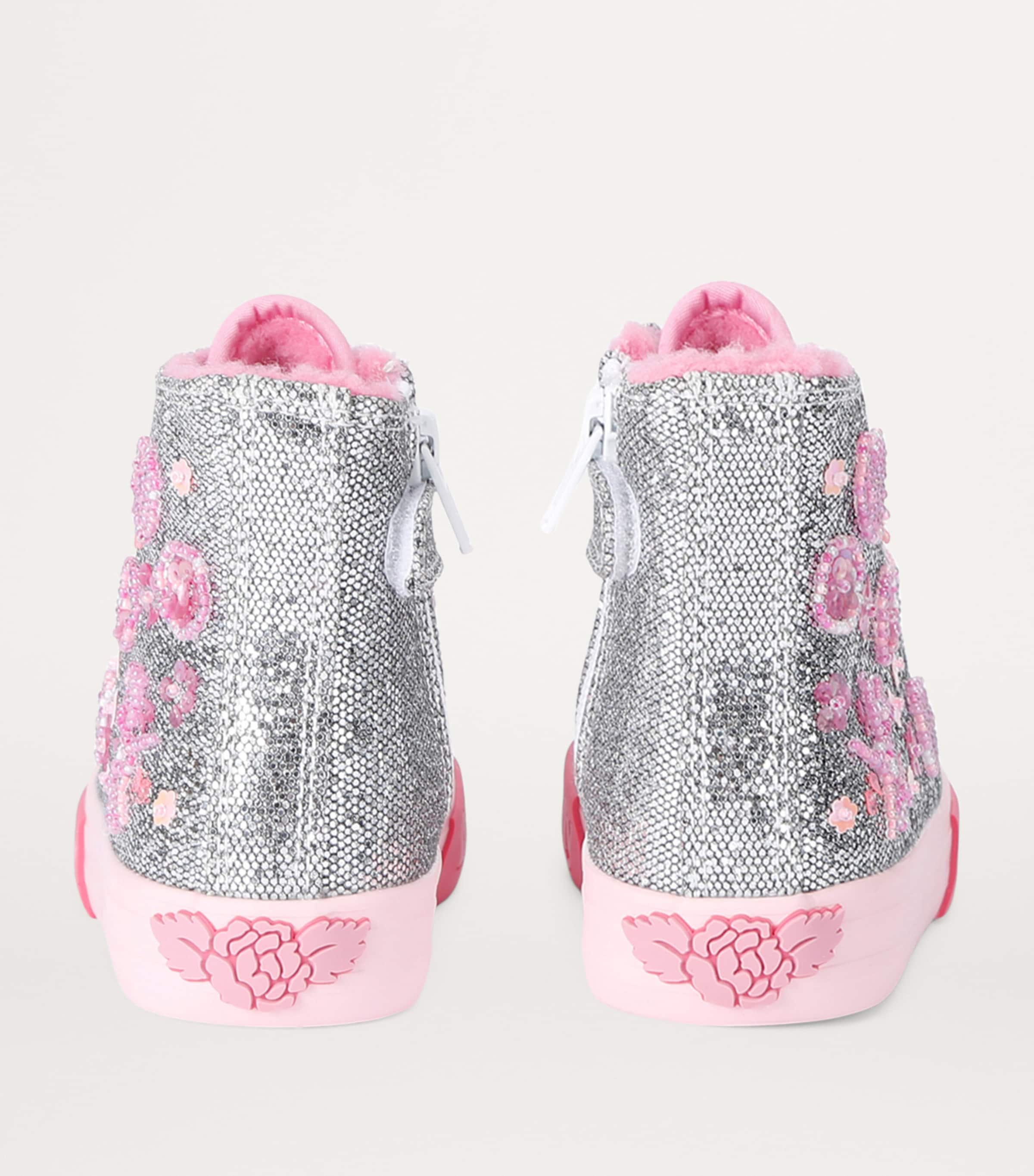 Lelli Kelly Embellished Daphne High-Top Sneakers Silver Image 2