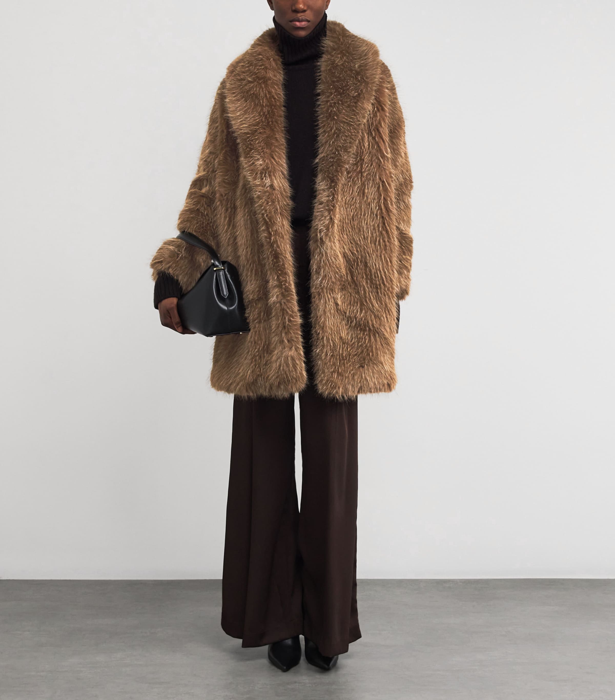 Faux Fur Kacela Coat C1211 OTTER Image 2
