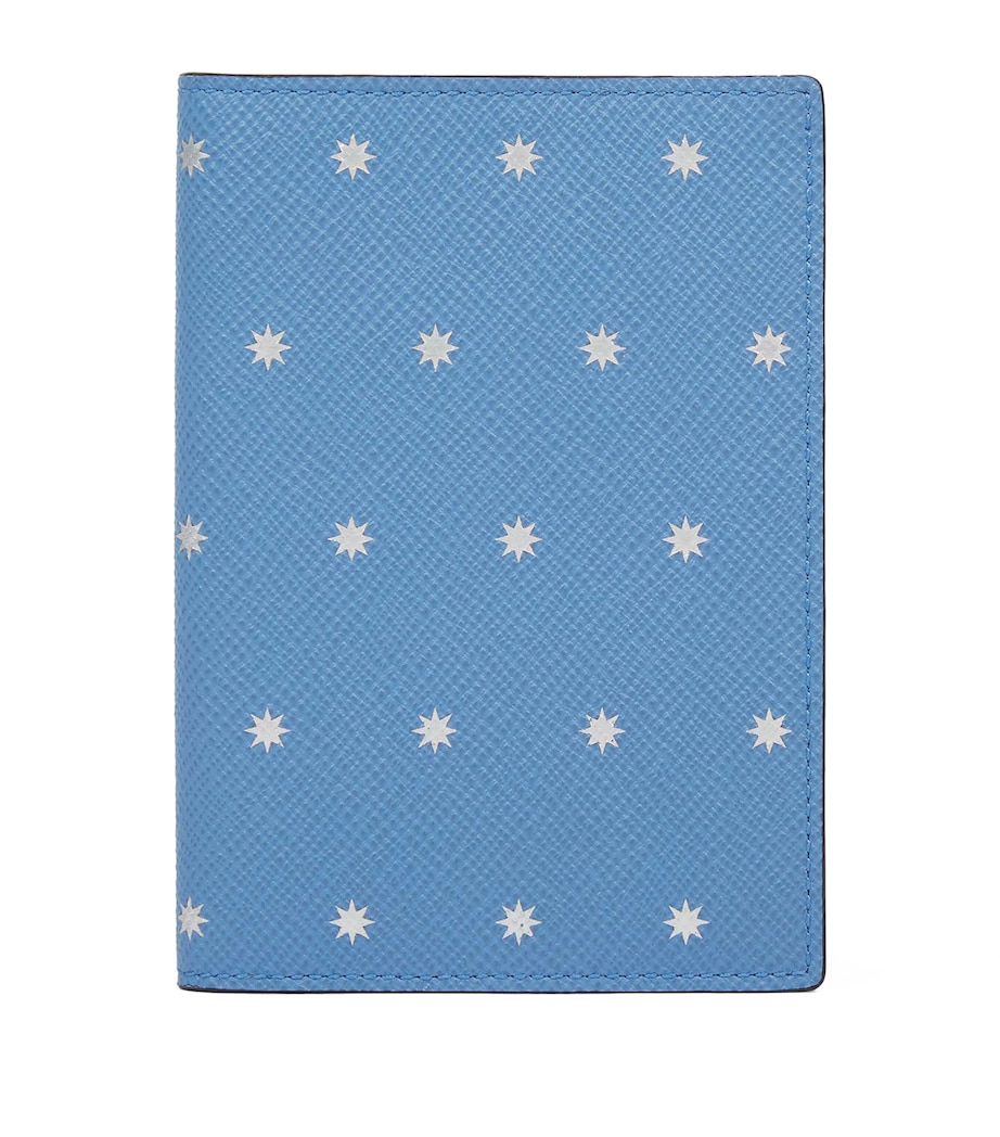 Panama Leather Stars Passport Cover NILE BLUE Image 1