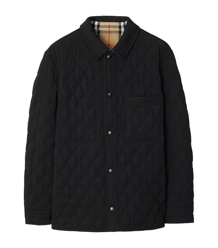 Quilted Check Reversible Jacket BLACK/SAND IP CHECK Image 1