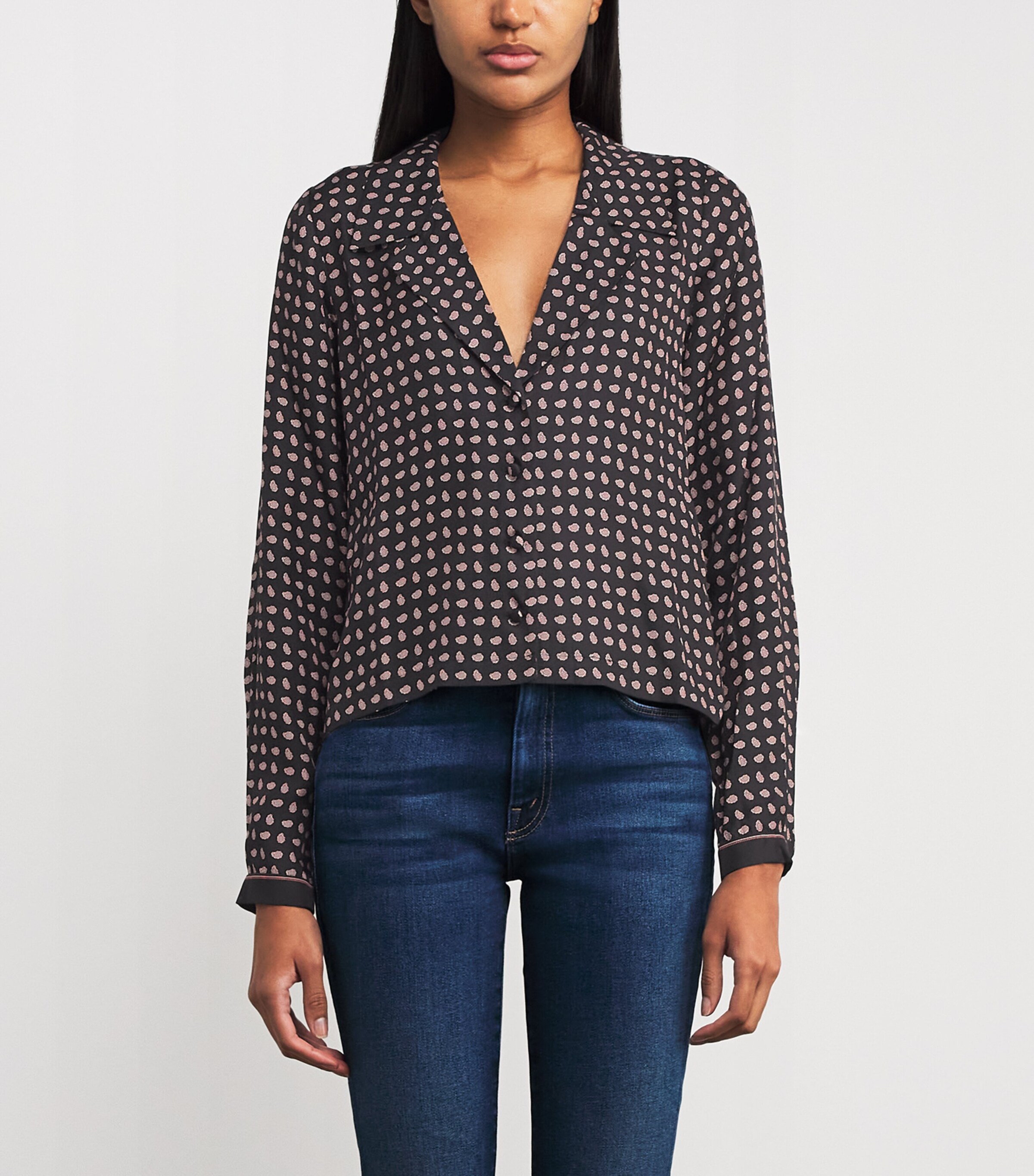 Silk-Blend Juliana Blouse NOIR CRDINL FOULARD Image 3