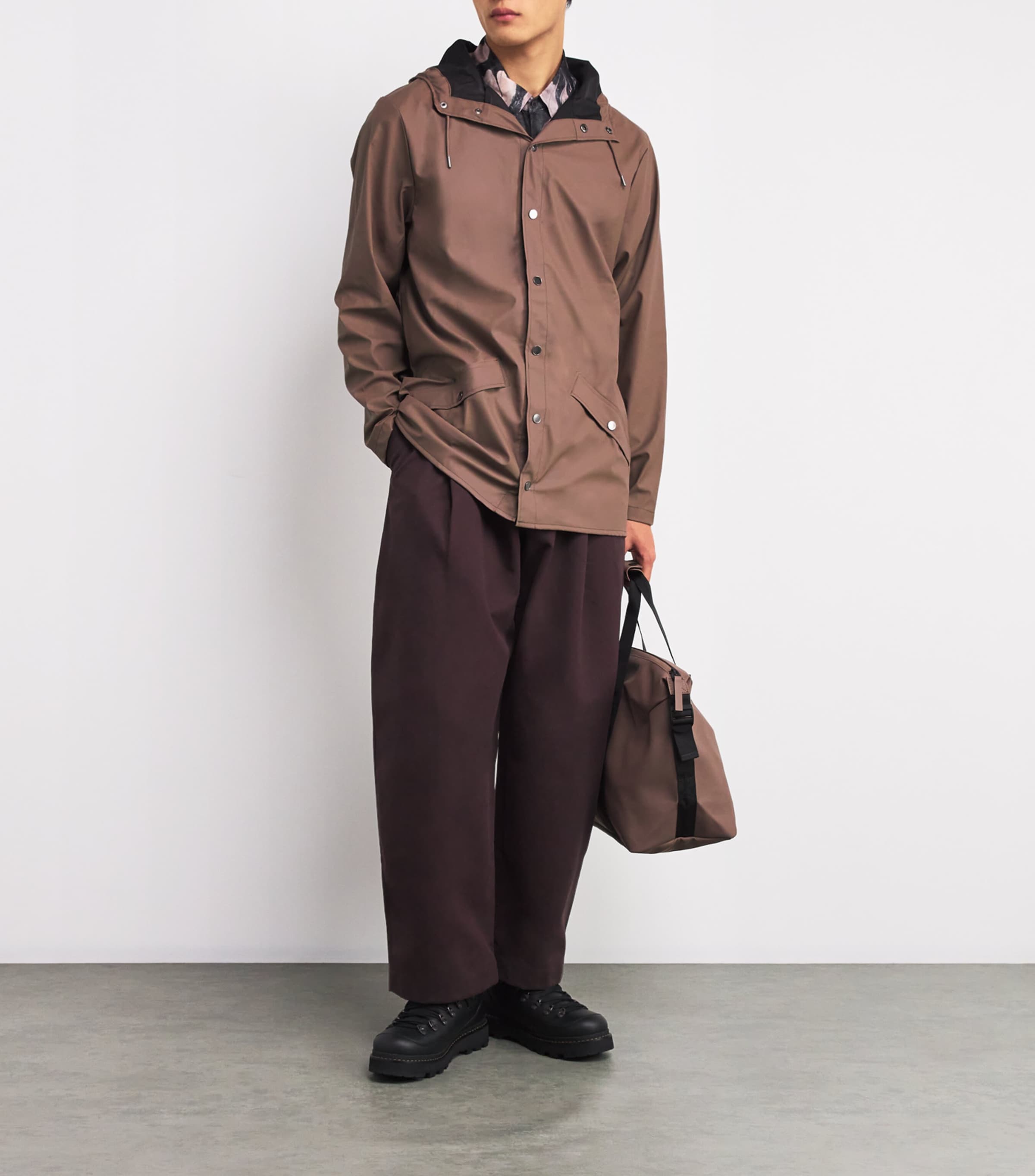 Rains Mens Waterproof Fishtail Parka Shade Image 2