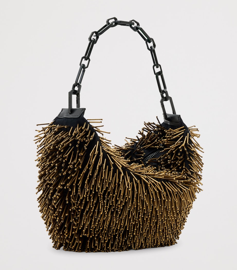 Embellished Madea Shoulder Bag WARM BRASS/BLACK Image 2