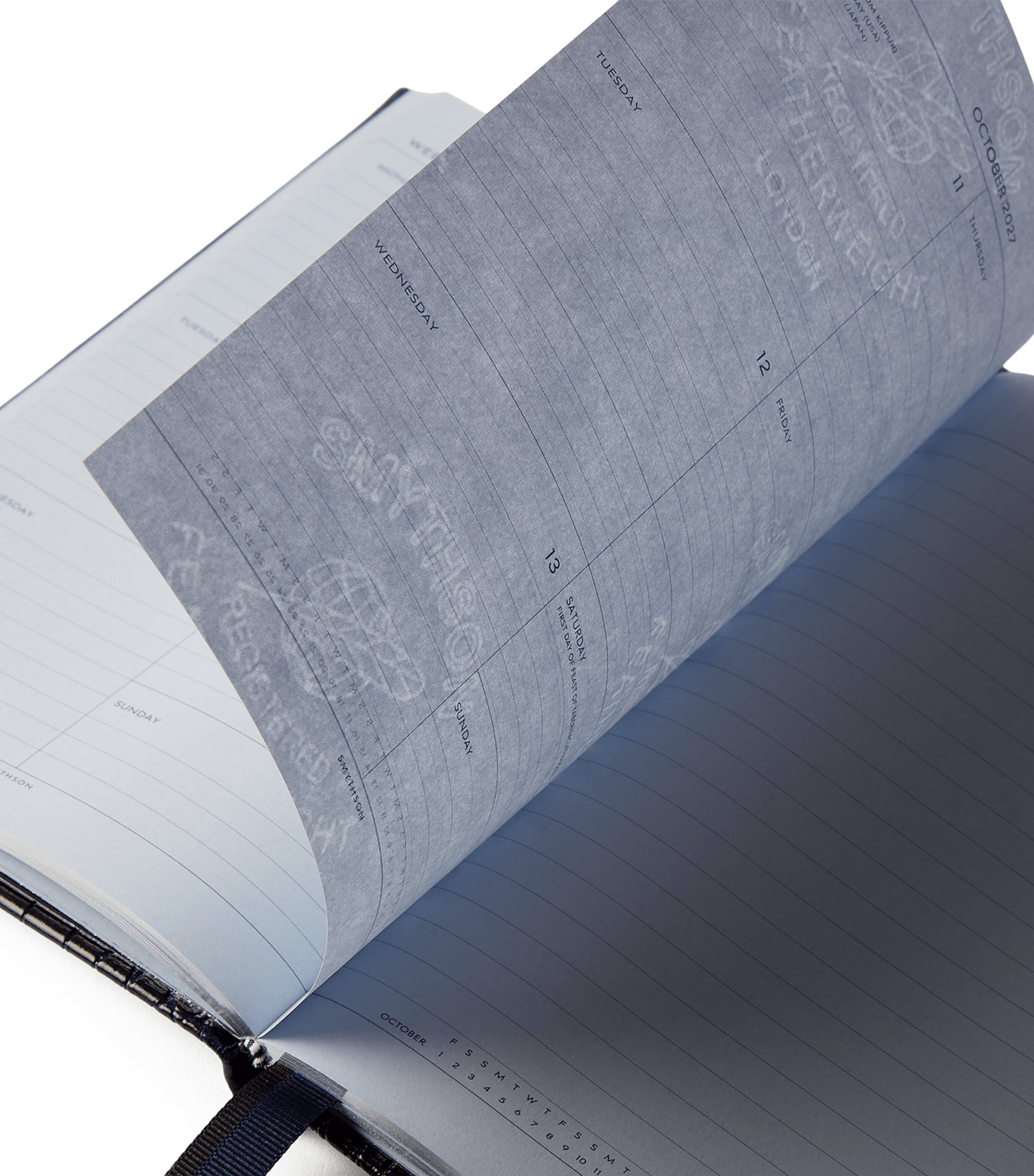 Smythson Leather Soho Weekly Diary 2027 Navy Image 3