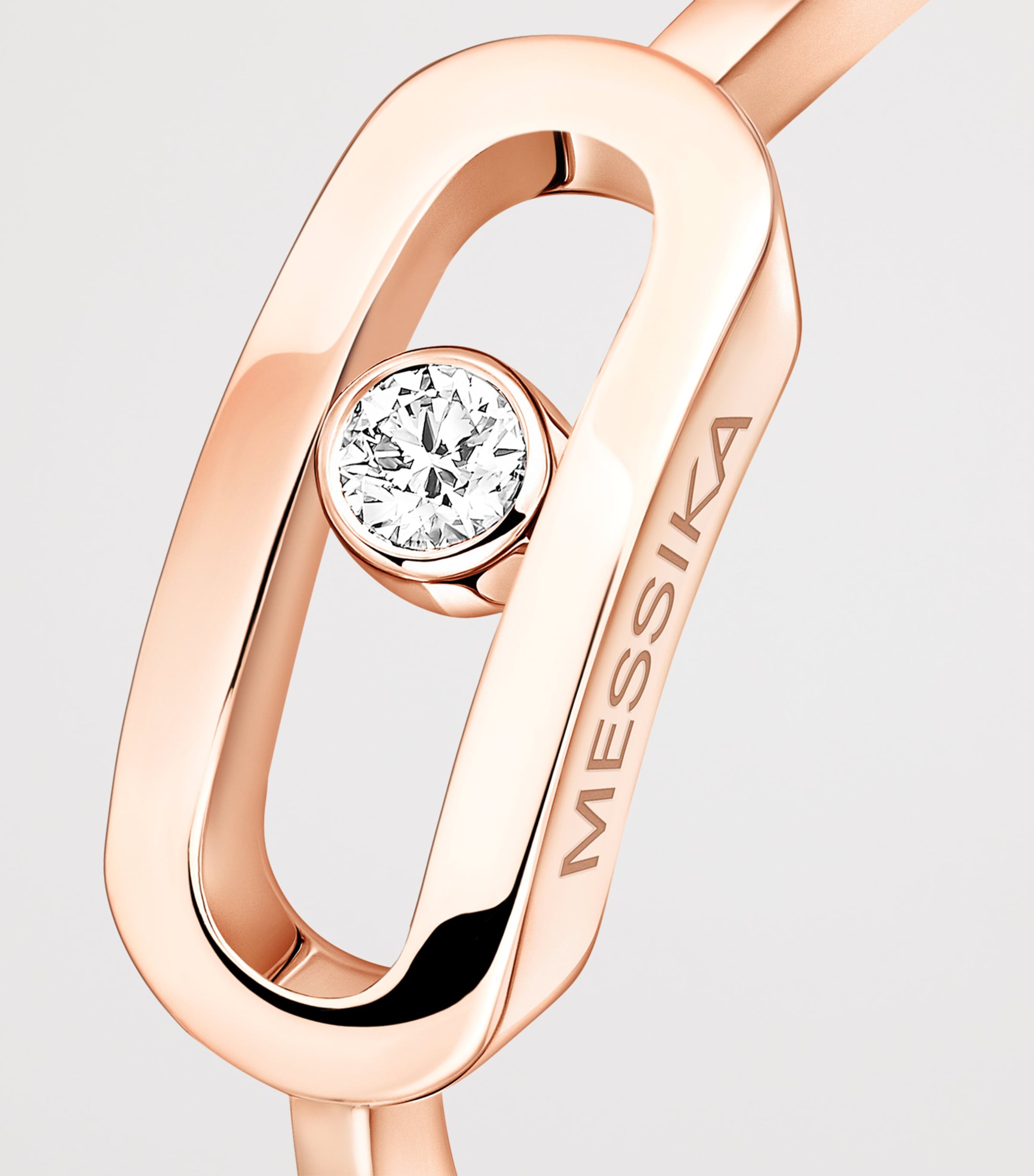 Messika Move Uno Rose Gold and Diamond Ring (0.06ct) Pink Gold Image 3