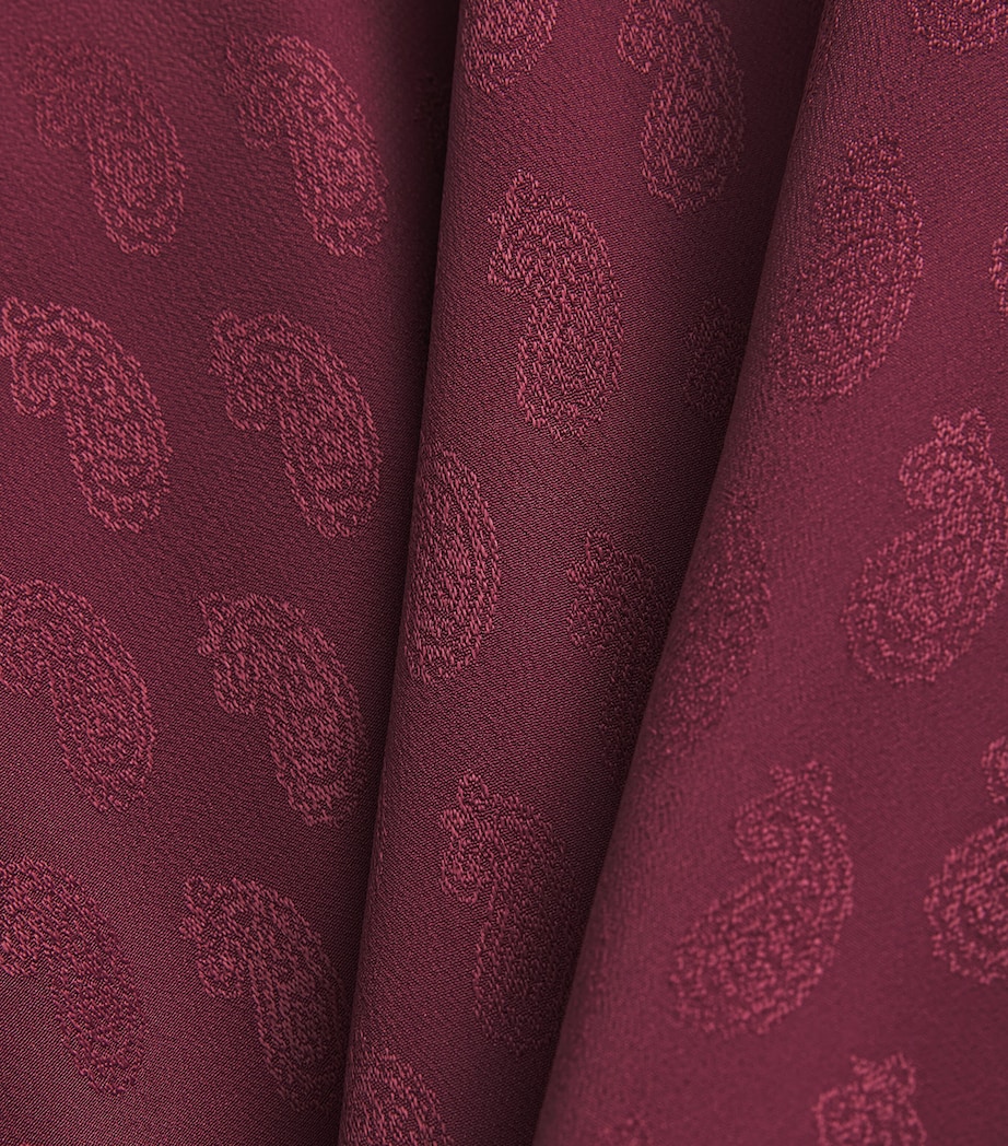Etro Womens Paisley Jacquard Blouse Wine Colour Image 6