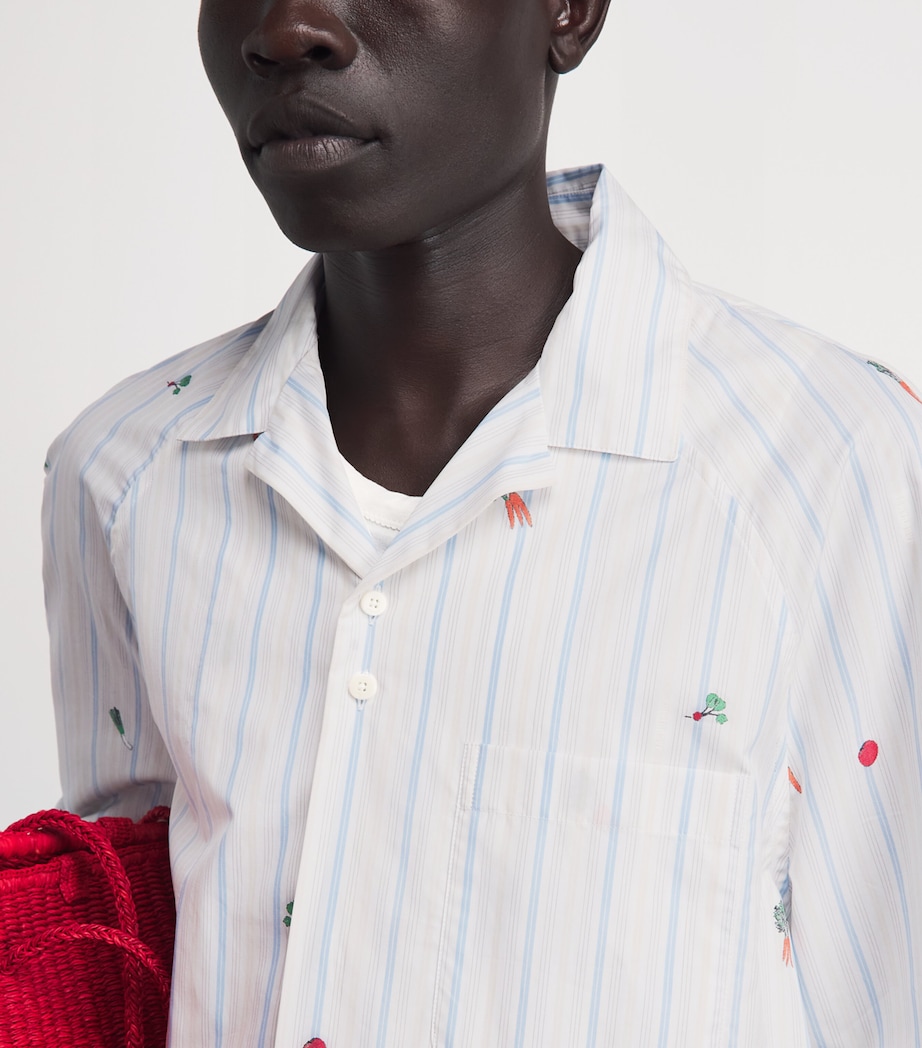 Jacquemus Mens Cotton Short-Sleeve Romarin Shirt Jcqrd Clssc Strp Image 3