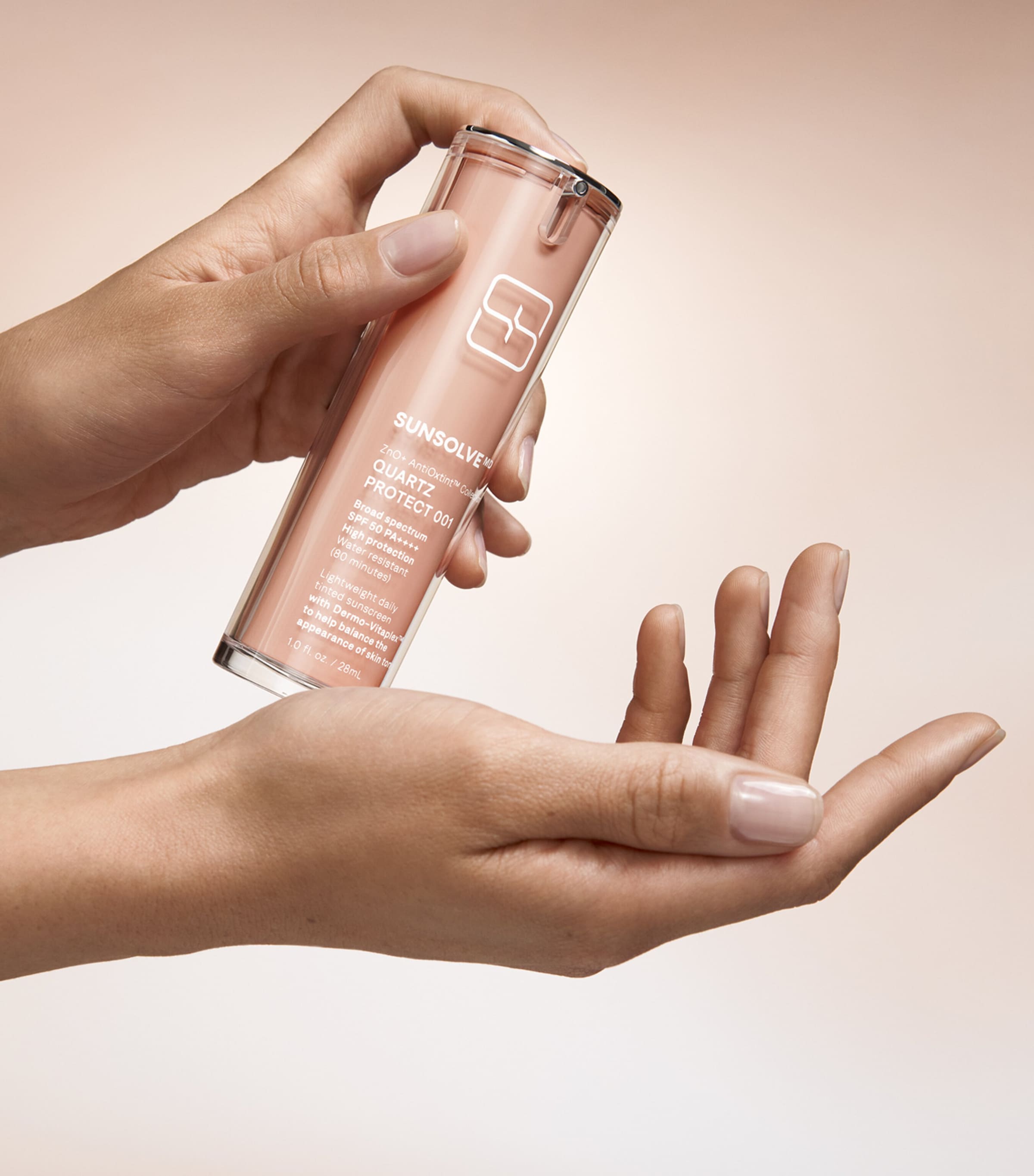 SunsolveMD Tinted Sun Cream SPF 50 (28ml) QUARTZ PROTECT Image 2