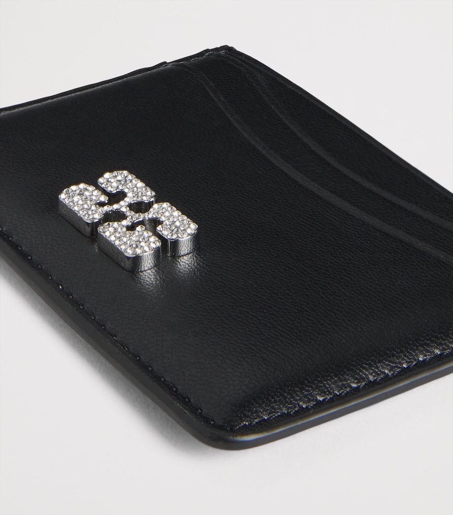 Recycled Leather Bou Card Holder BLACK 099 Image 3