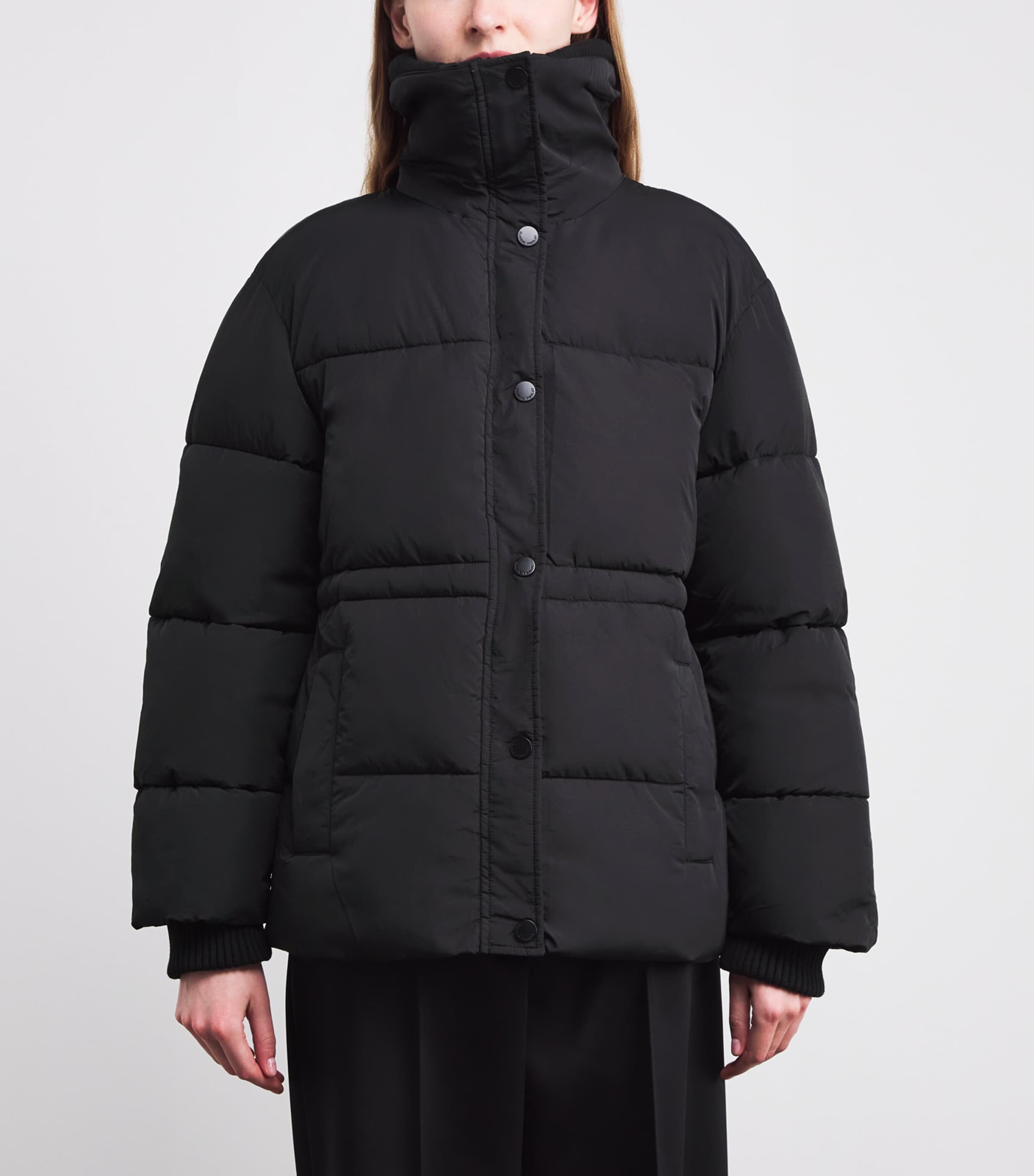 Padded Puffer Jacket BLACK Image 3