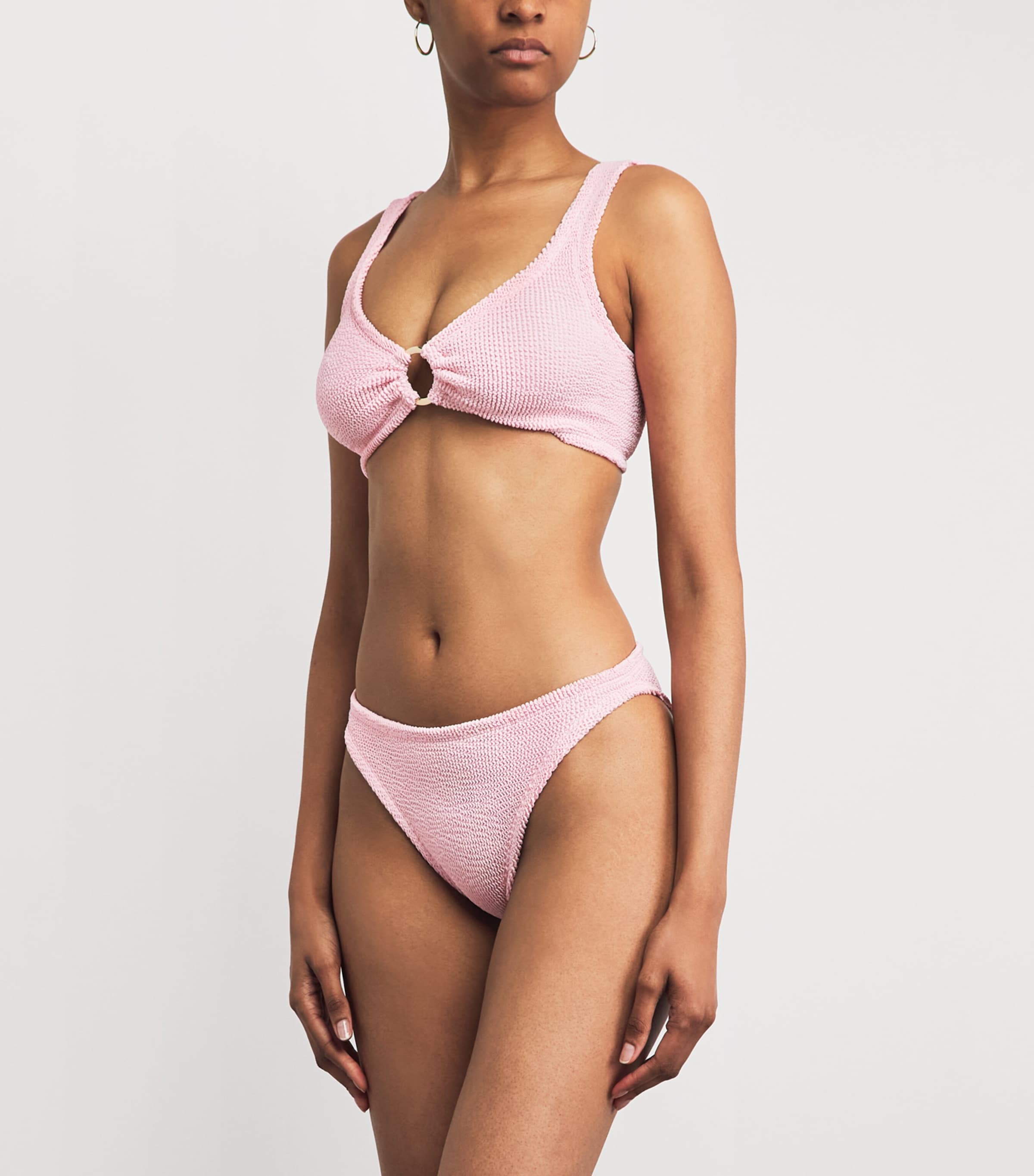 Hunza G Womens Julia Tonal Hoop Bikini Ballet Pink Image 2