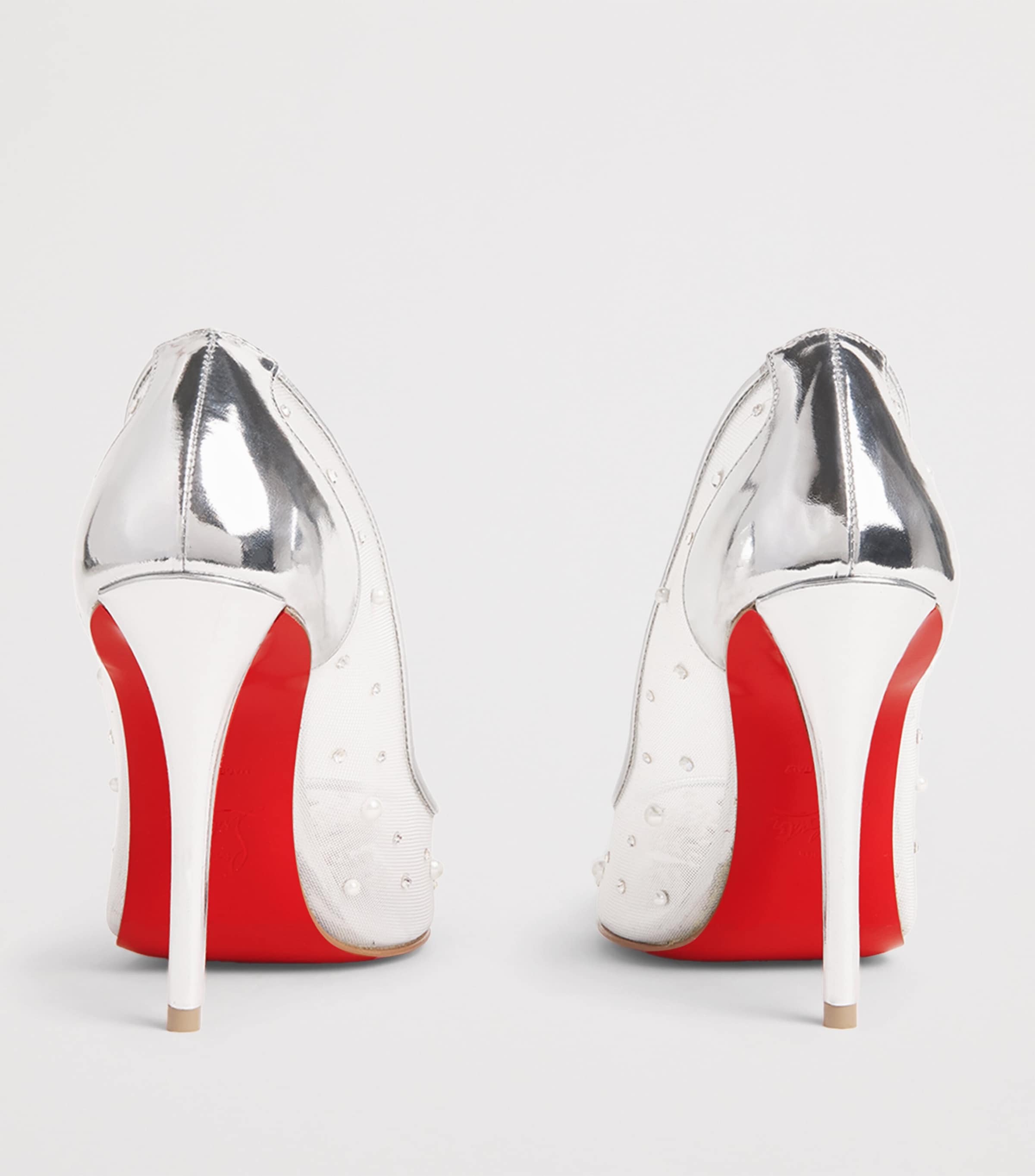 Christian Louboutin Womens Miss Z Degrastrass Perla Leather Pumps 100 Image 4