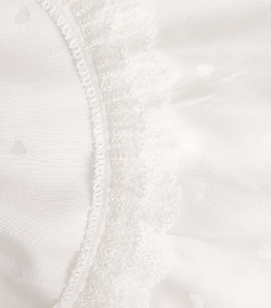 MANITO Womens Silk Sweetie Short Pyjama Set White Image 6