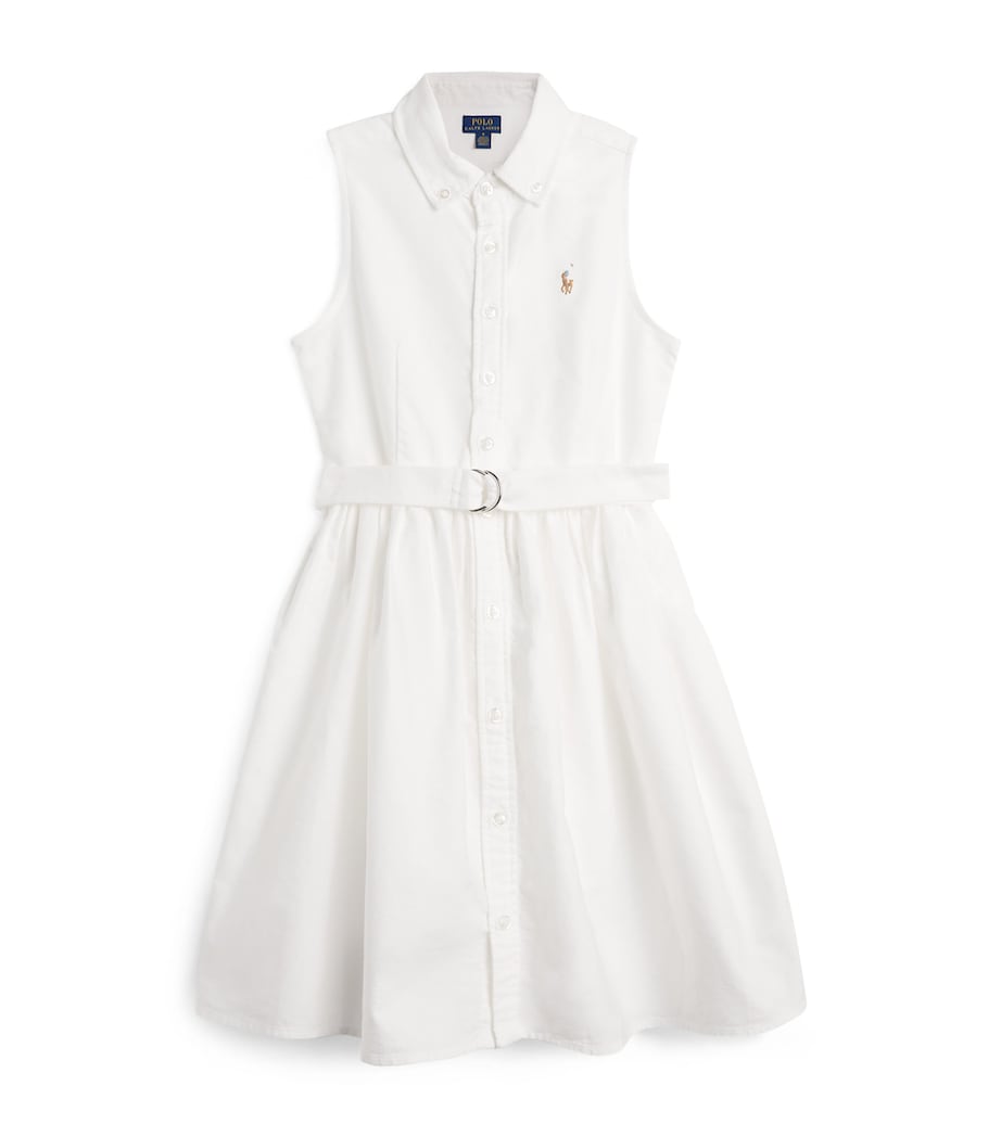 Cotton Belted Shirt Dress (7-16 Years) WHITE Image 1