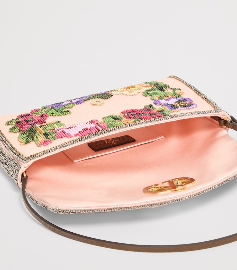 Valentino Garavani Small Beaded DeVain Shoulder Bag Image 5