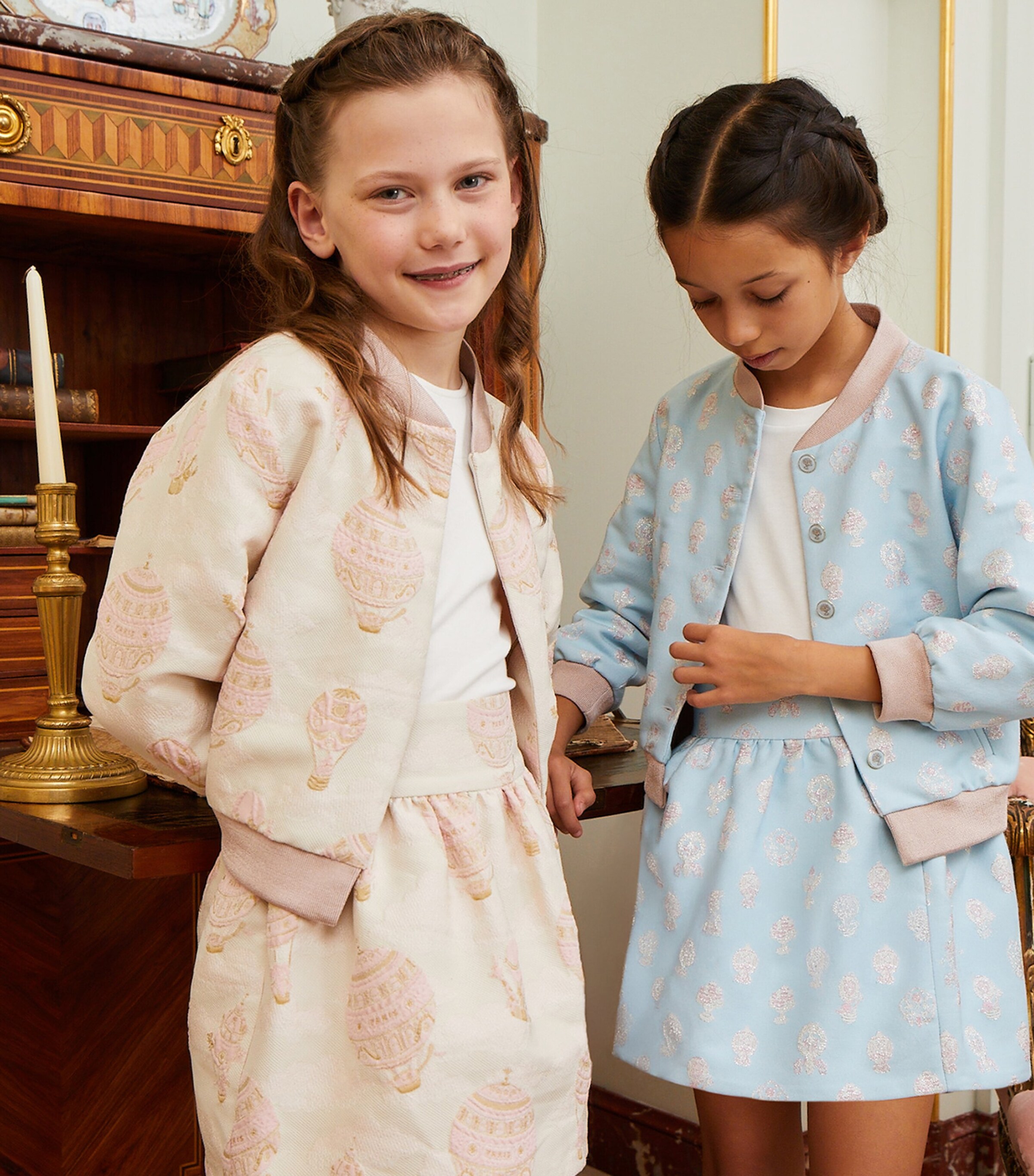 Hot Air Balloon Bomber Jacket (2-10 Years) HAB JACQUARD PINK Image 3