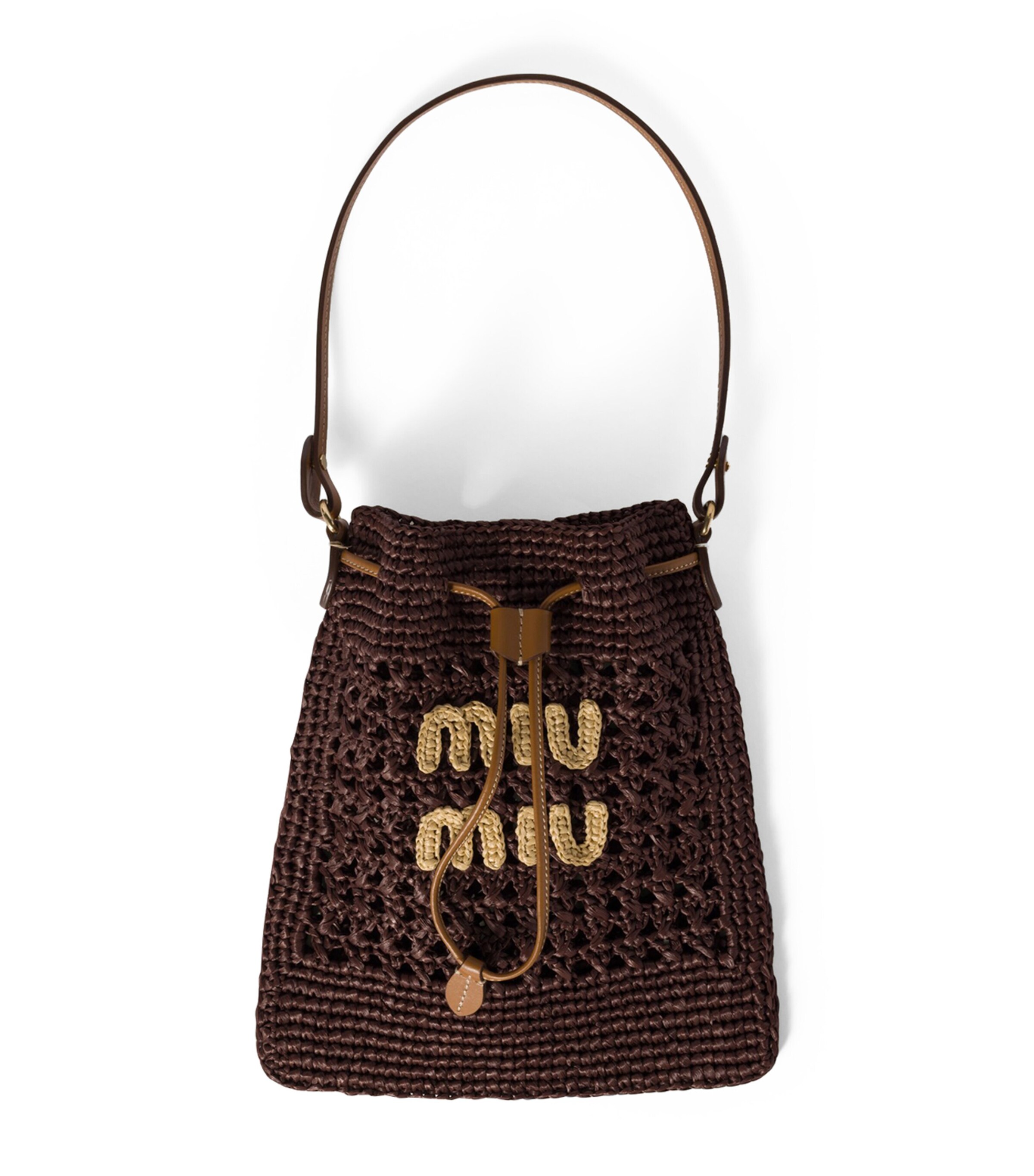 Miu Miu Woven Logo Top-Handle Bag Image 1