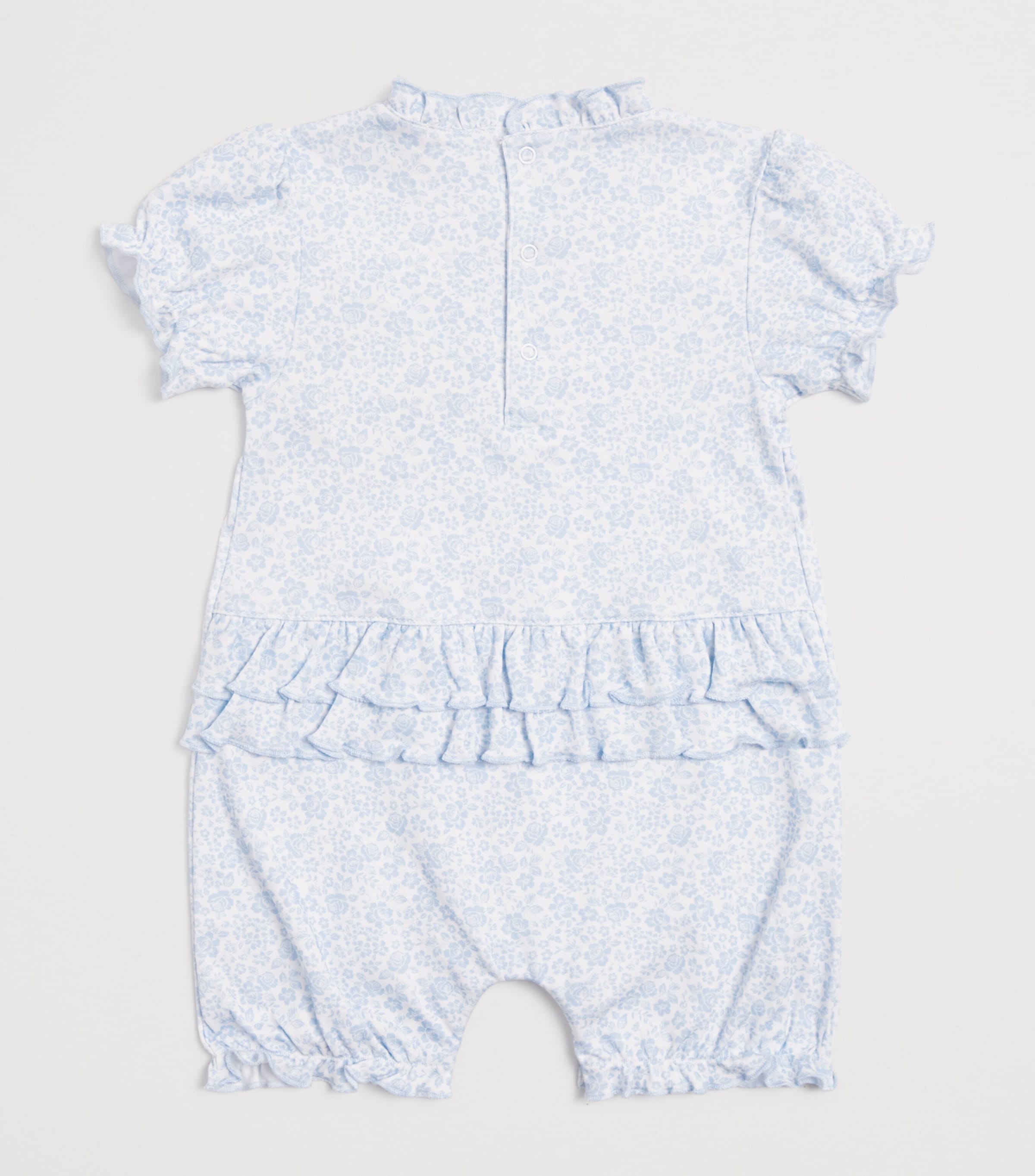 Pima Cotton Country Gardens Playsuit (9 Months) K480LIGHT BLUE Image 2
