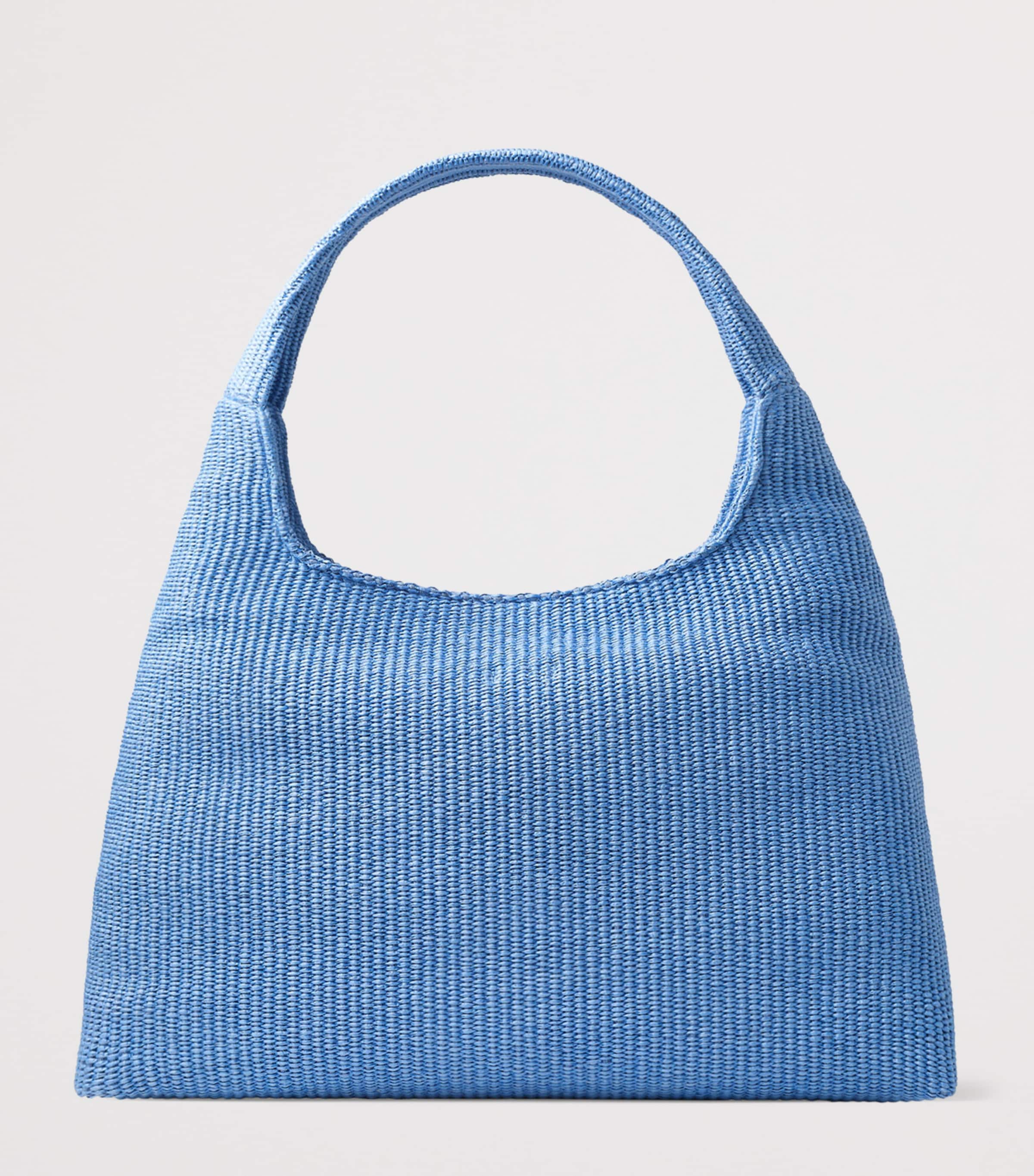 Jimmy Choo Beach Diamond Shoulder Bag Ocean Blue/ecru Image 4