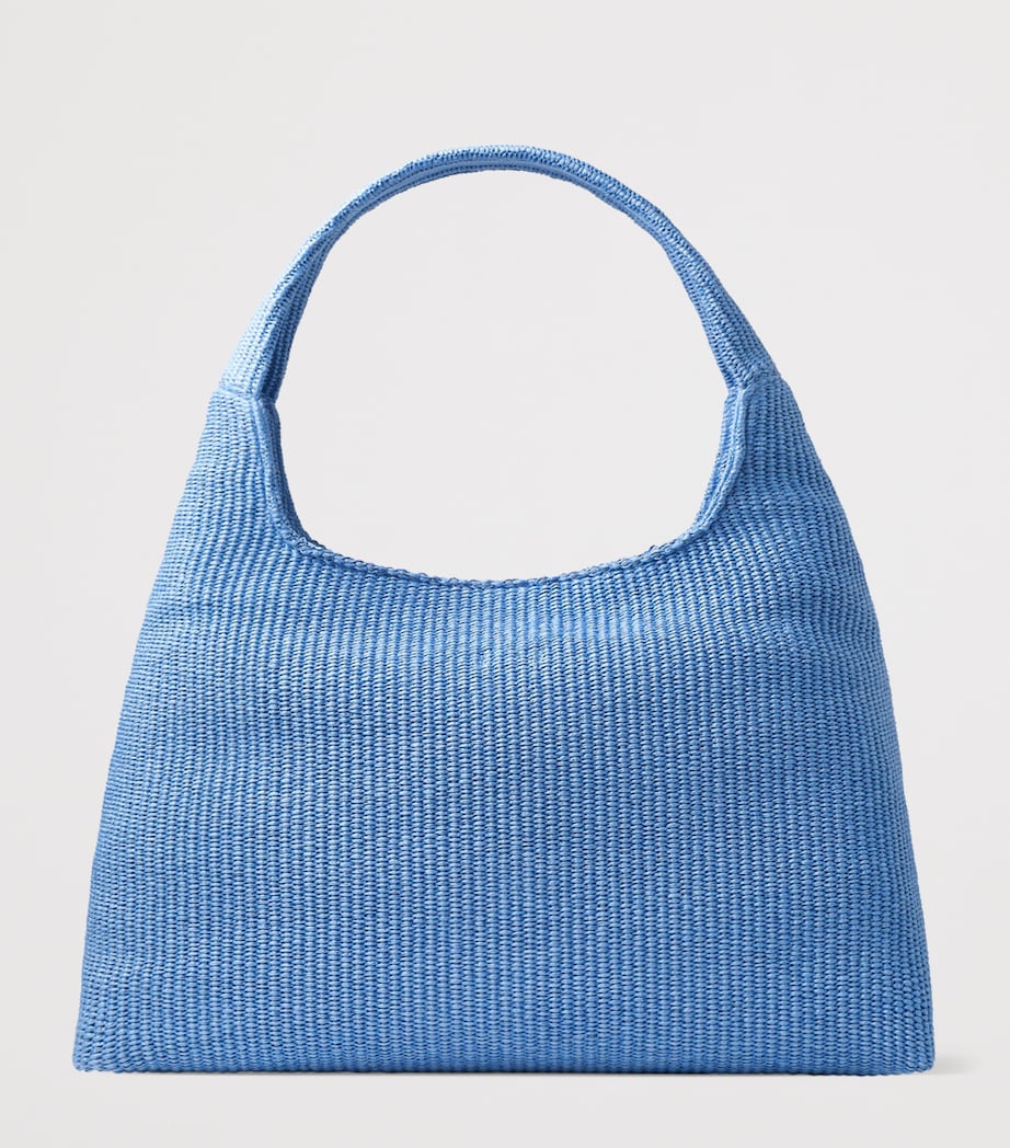 Jimmy Choo Beach Diamond Shoulder Bag Ocean Blue/ecru Image 4