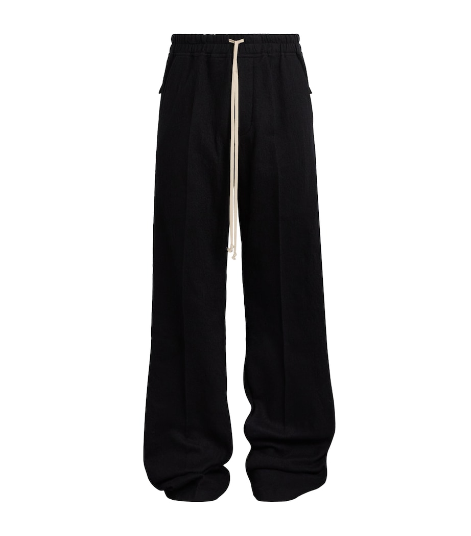 Rick Owens Mens Cotton-Wool Dietrich Sweatpants Black Image 1