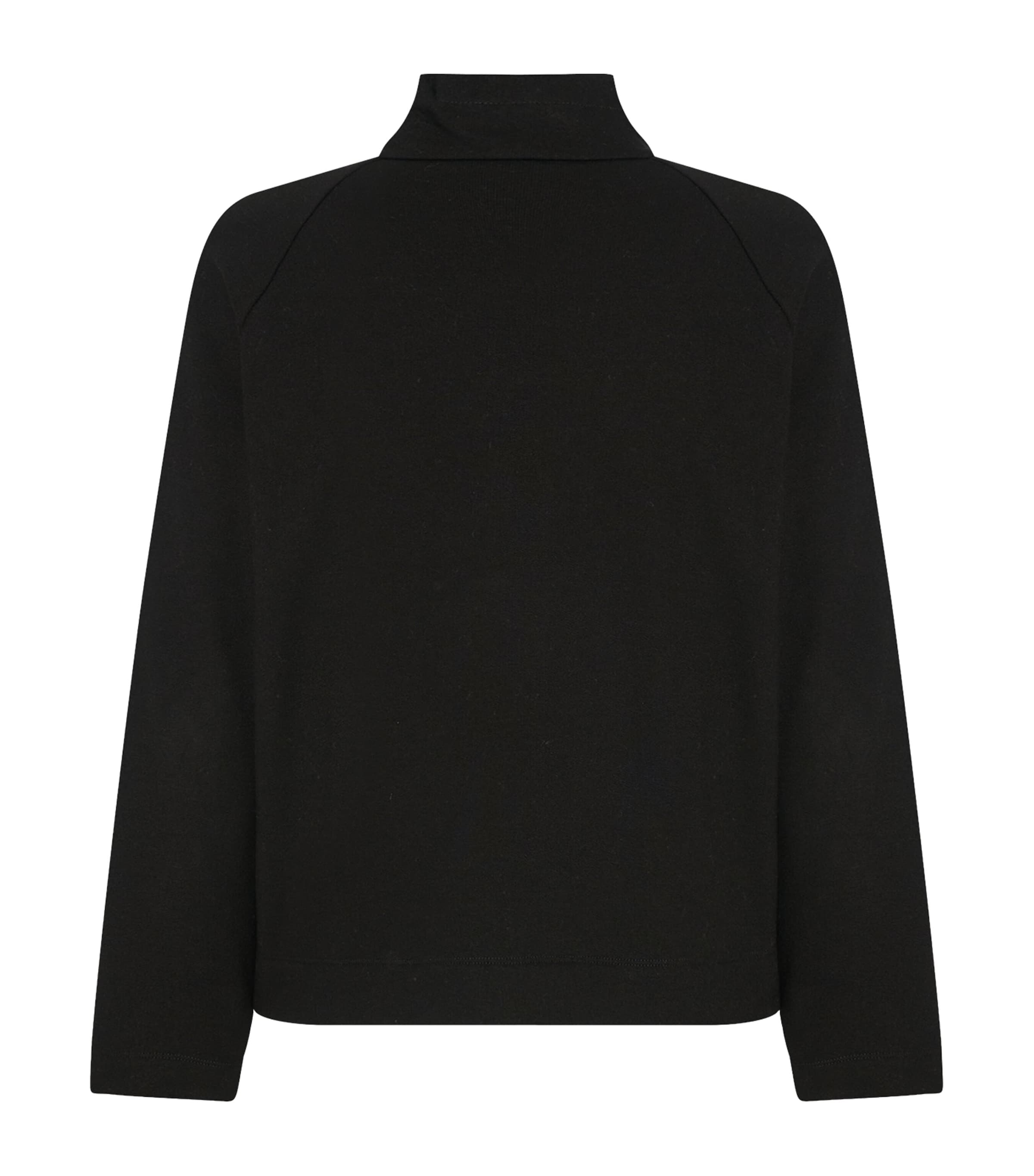 Gallagher Cotton-Cashmere Quarter-Zip Sweatshirt BLACK Image 2