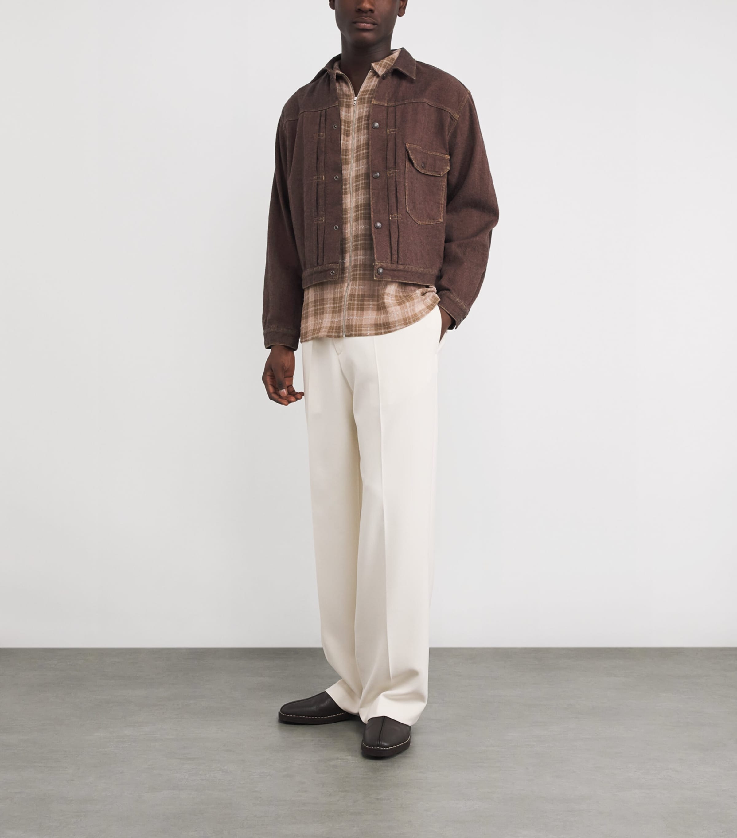 Cotton-Wool Twill Jacket BROWN Image 2