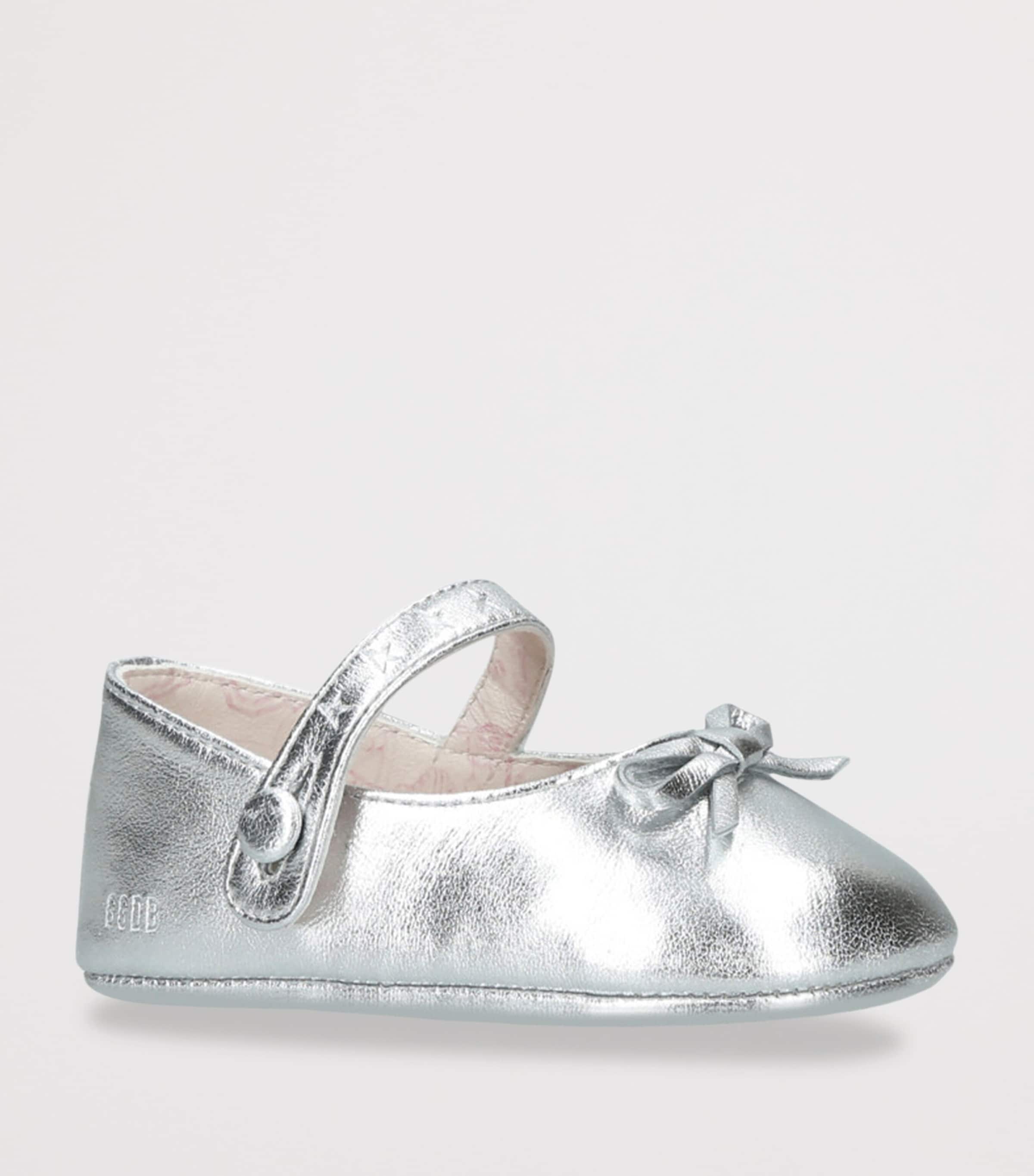 Leather Sofi Ballet Flats SILVER Image 3