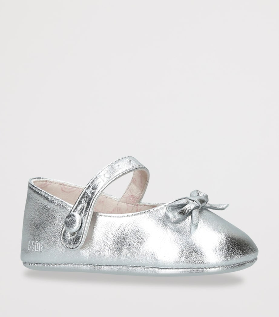 Leather Sofi Ballet Flats SILVER Image 3