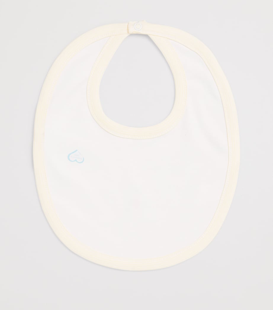 Kissy Kissy Pima Cotton Embroidered Giraffe Bib Yellow Image 2