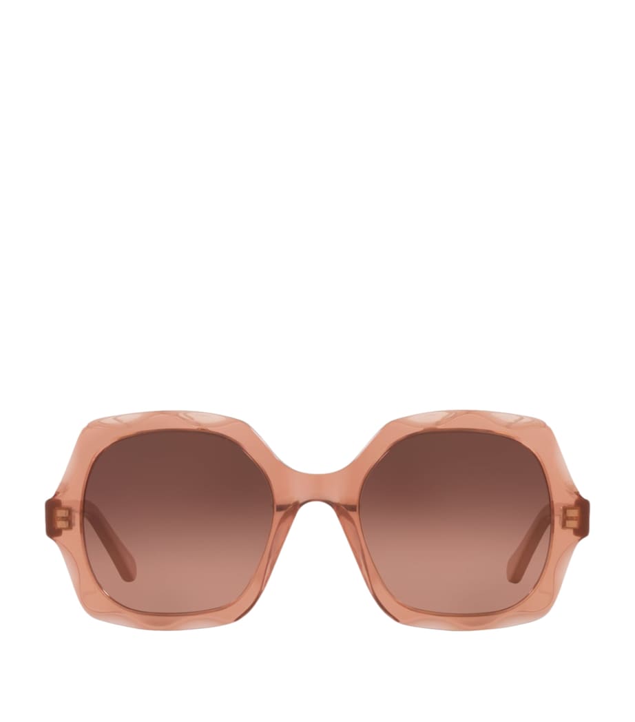 Chloé Acetate Olivia Rectangle Sunglasses Brown Image 1