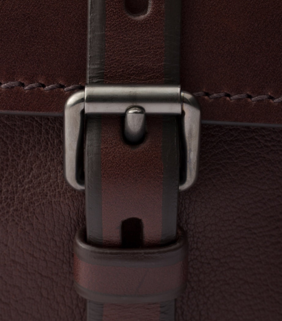 Prada Medium Buffalo Leather Route Tote Bag Brown Image 6