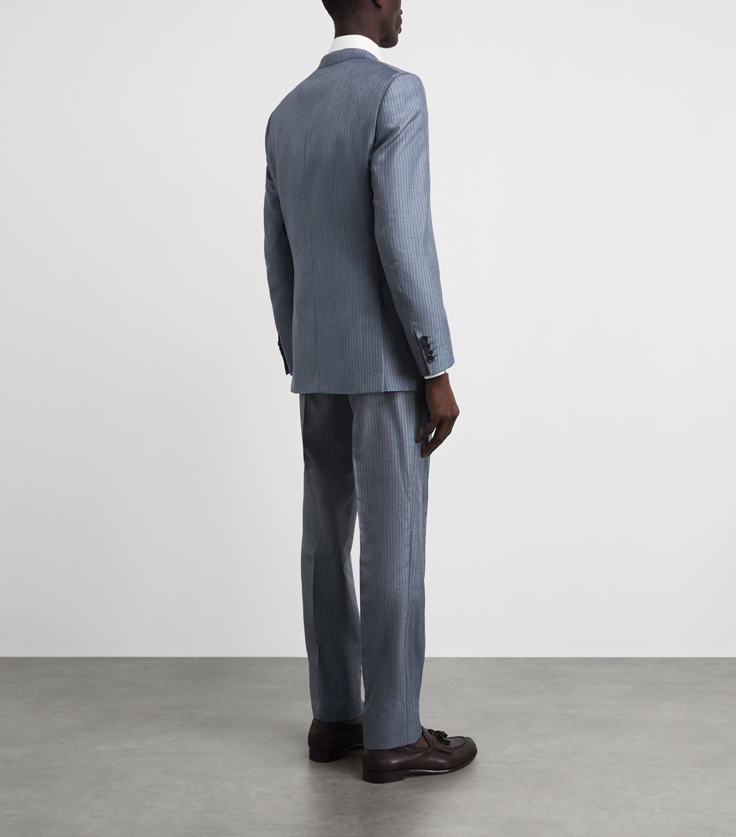 Brioni Mens Cashmere-Silk Stripe Brunico 2-Piece Suit Image 4