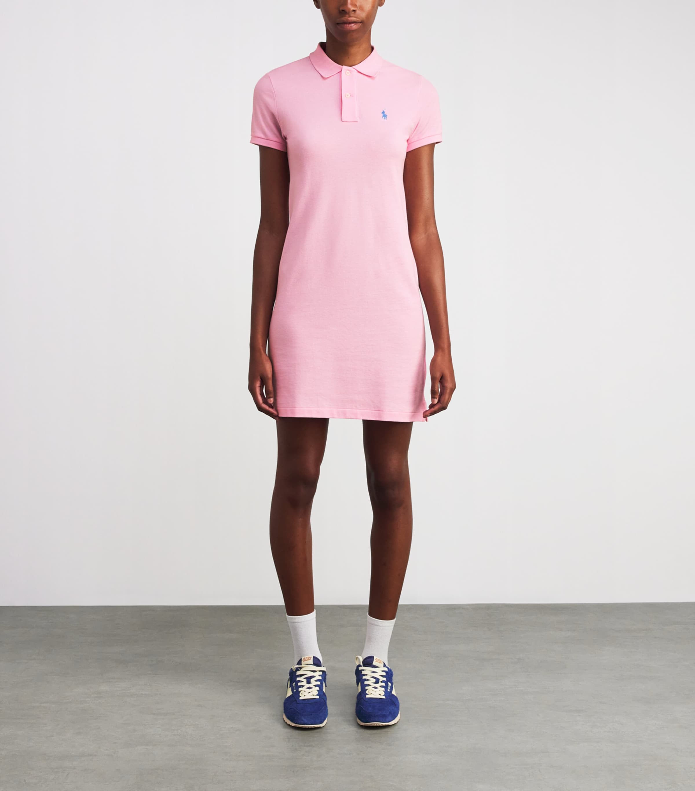 Polo Ralph Lauren Womens Cotton Mesh Polo Dress Pink Image 3