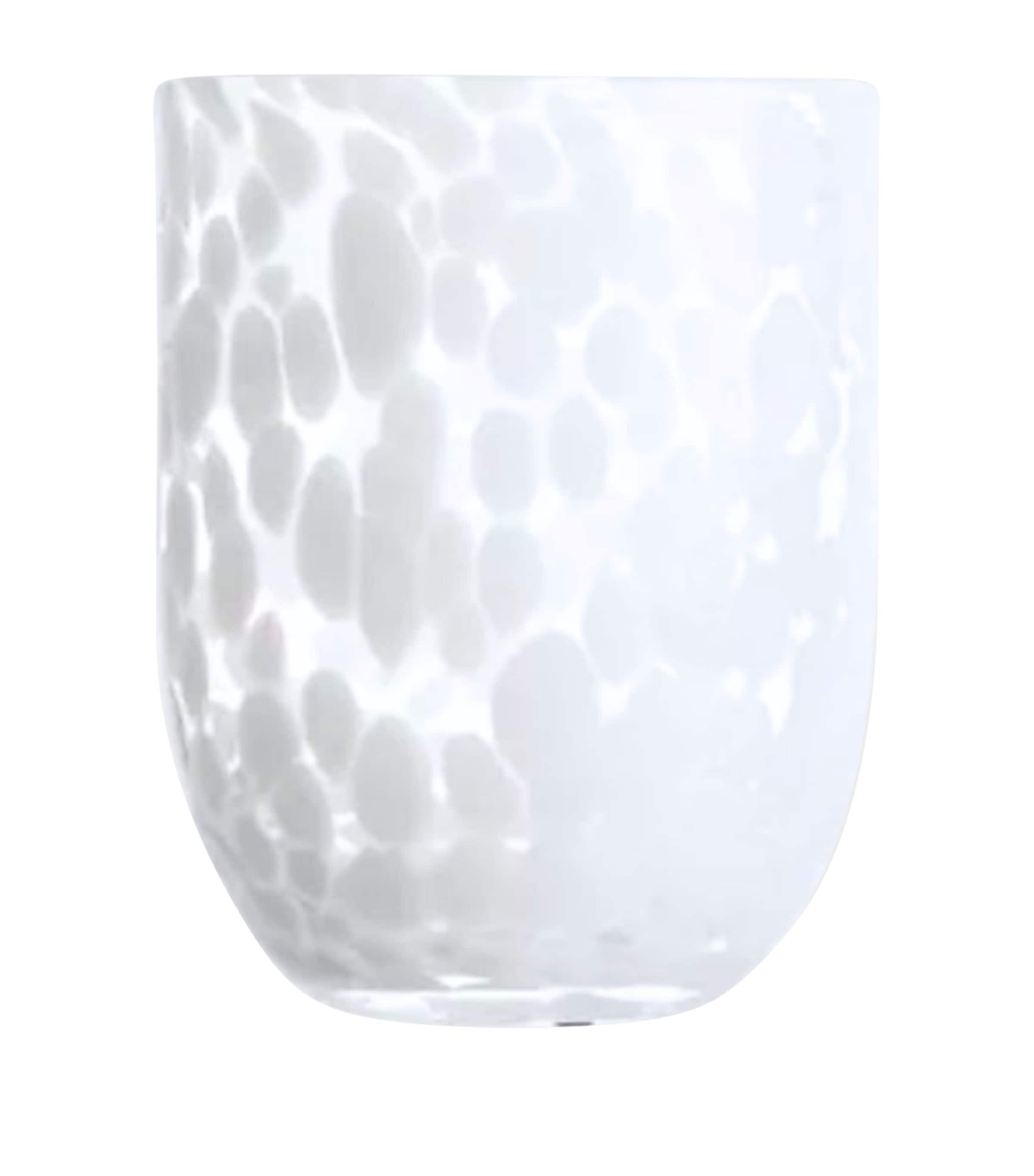 Maison Margaux Set Of 4 White Dappled Tumblers In White