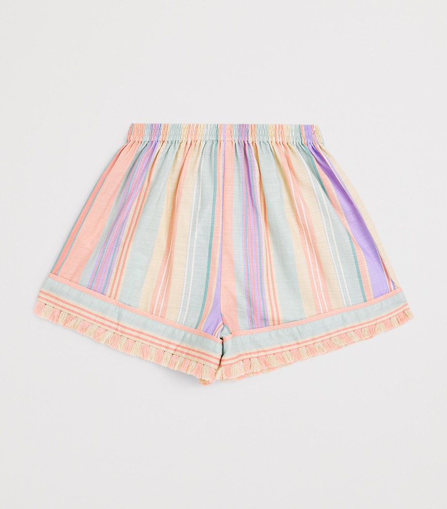 Cotton Fringed Cascadian Shorts (2-12 Years) MULTI STRIPE Image 2