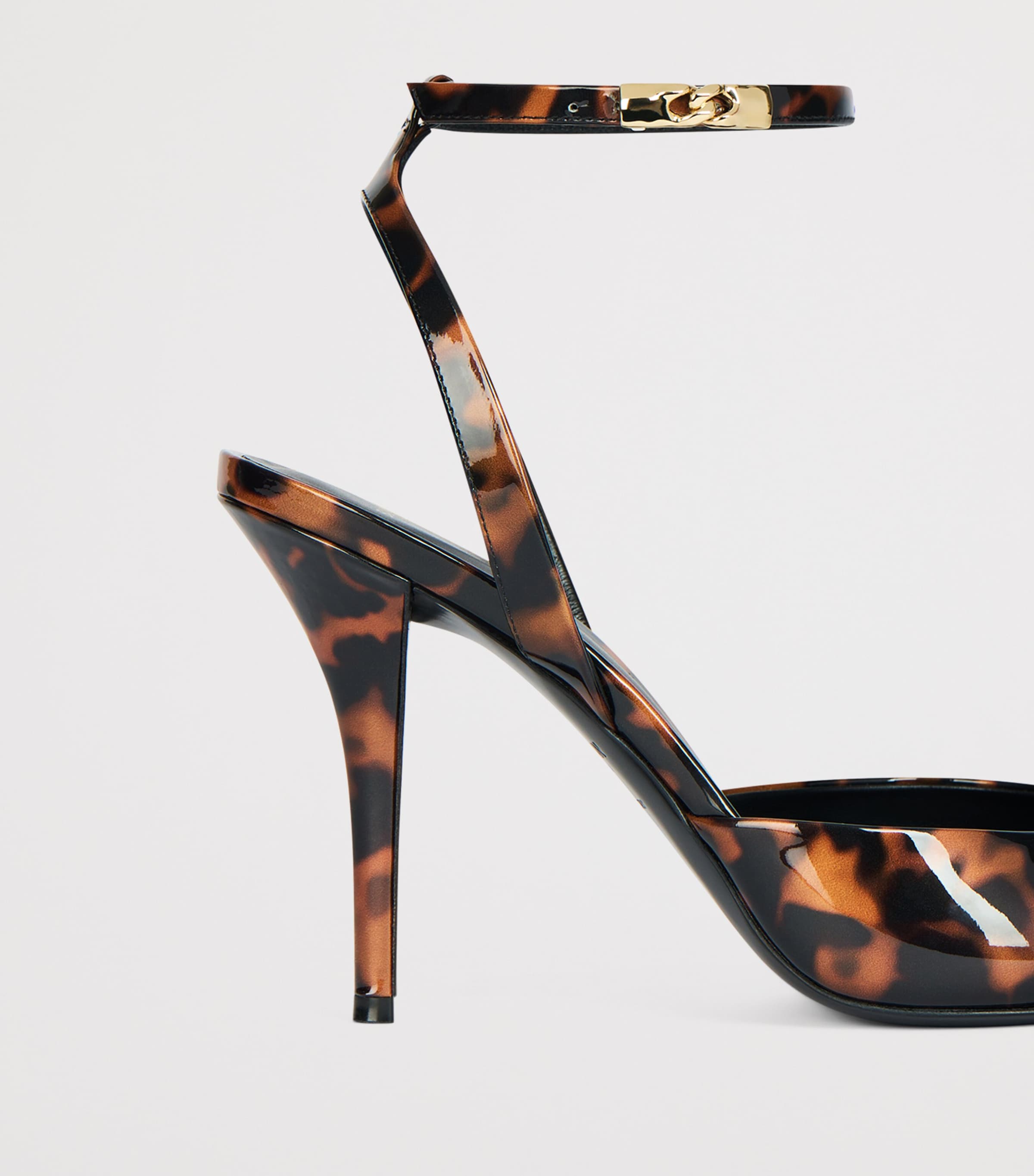Balmain Leather Print Pumps Tartaruga Image 7