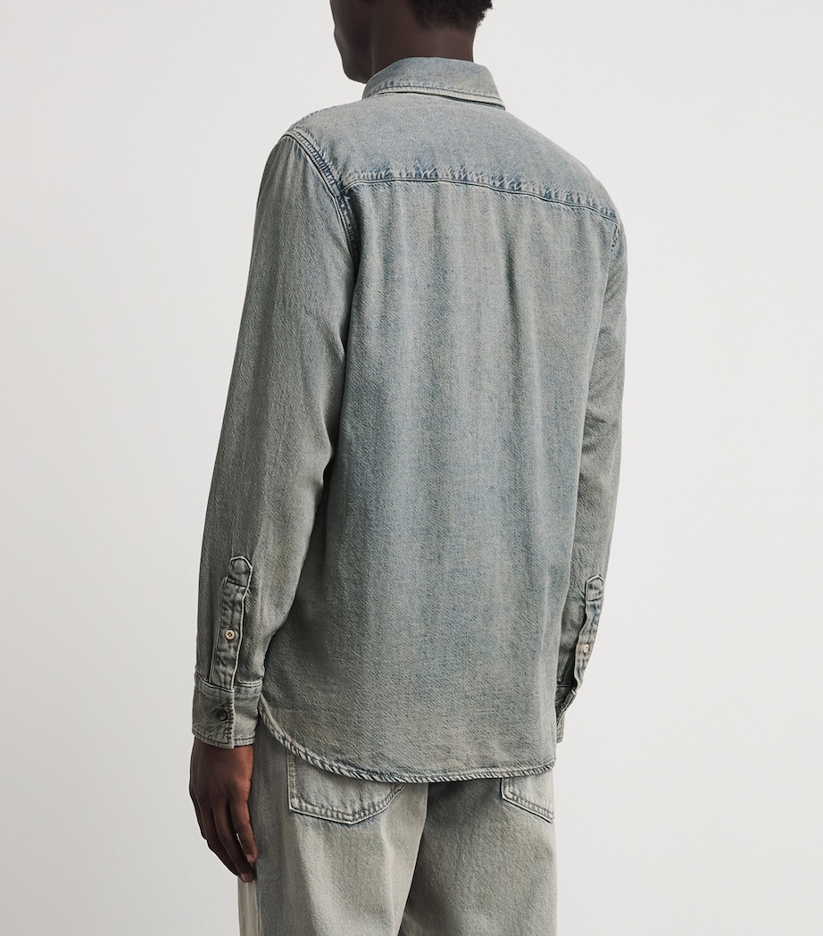 Rag & Bone Mens Denim Twin-Pocket Overshirt Mrrik Image 5