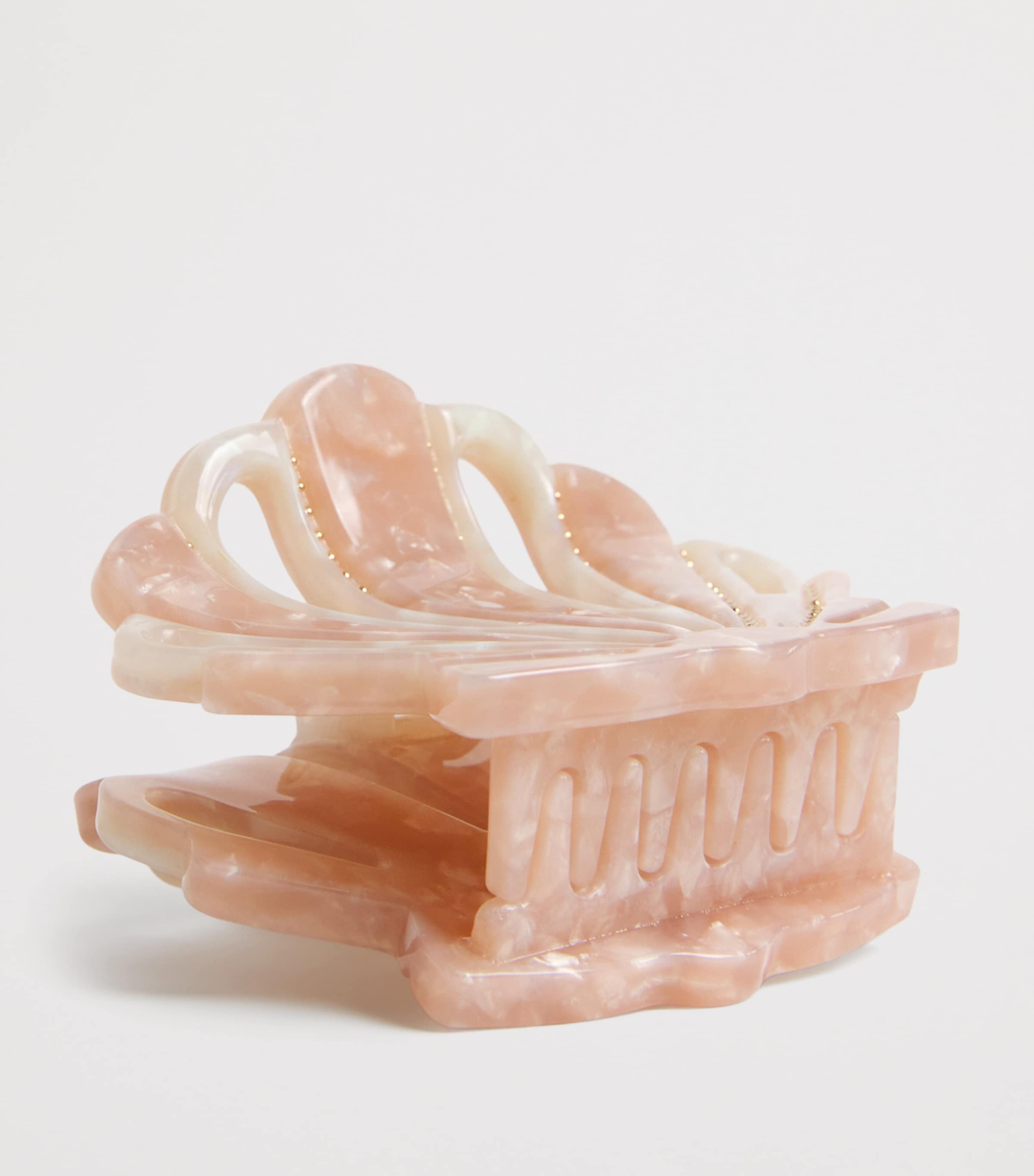Acetate Shell Clasp Hair Clip BLUSH/IVORYBLIVO Image 3