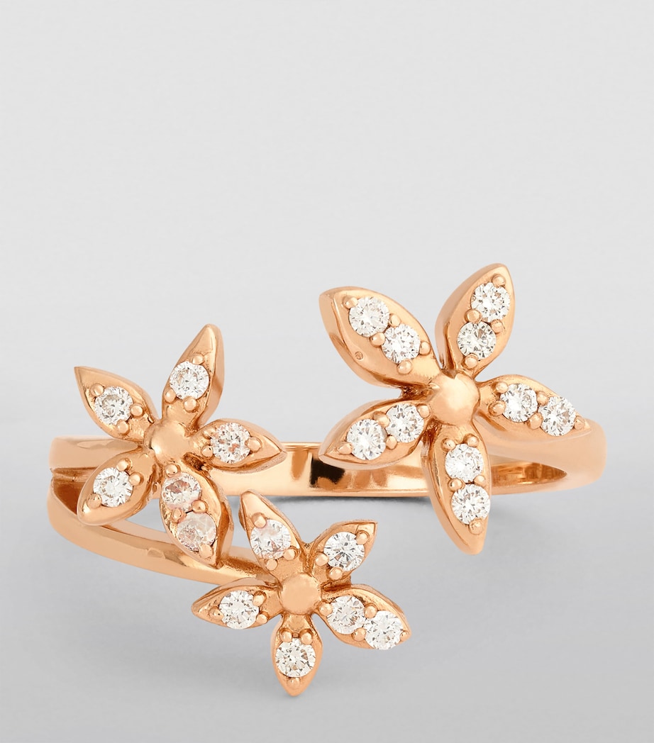 Rose Gold and Diamond Apple Seed Tara Ring ROSE GOLD Image 3