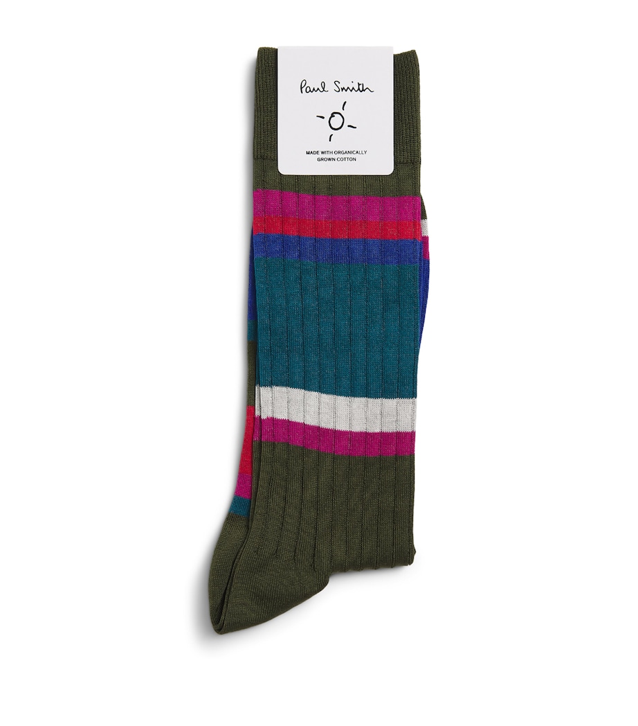 Paul Smith Mens Ribbed Stripe Socks Image 1