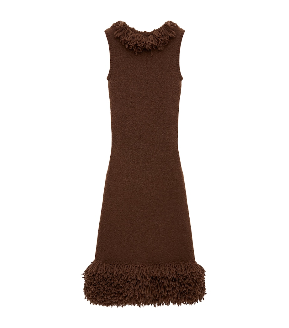 LOEWE Womens Wool-Blend Mini Dress Brown Image 1