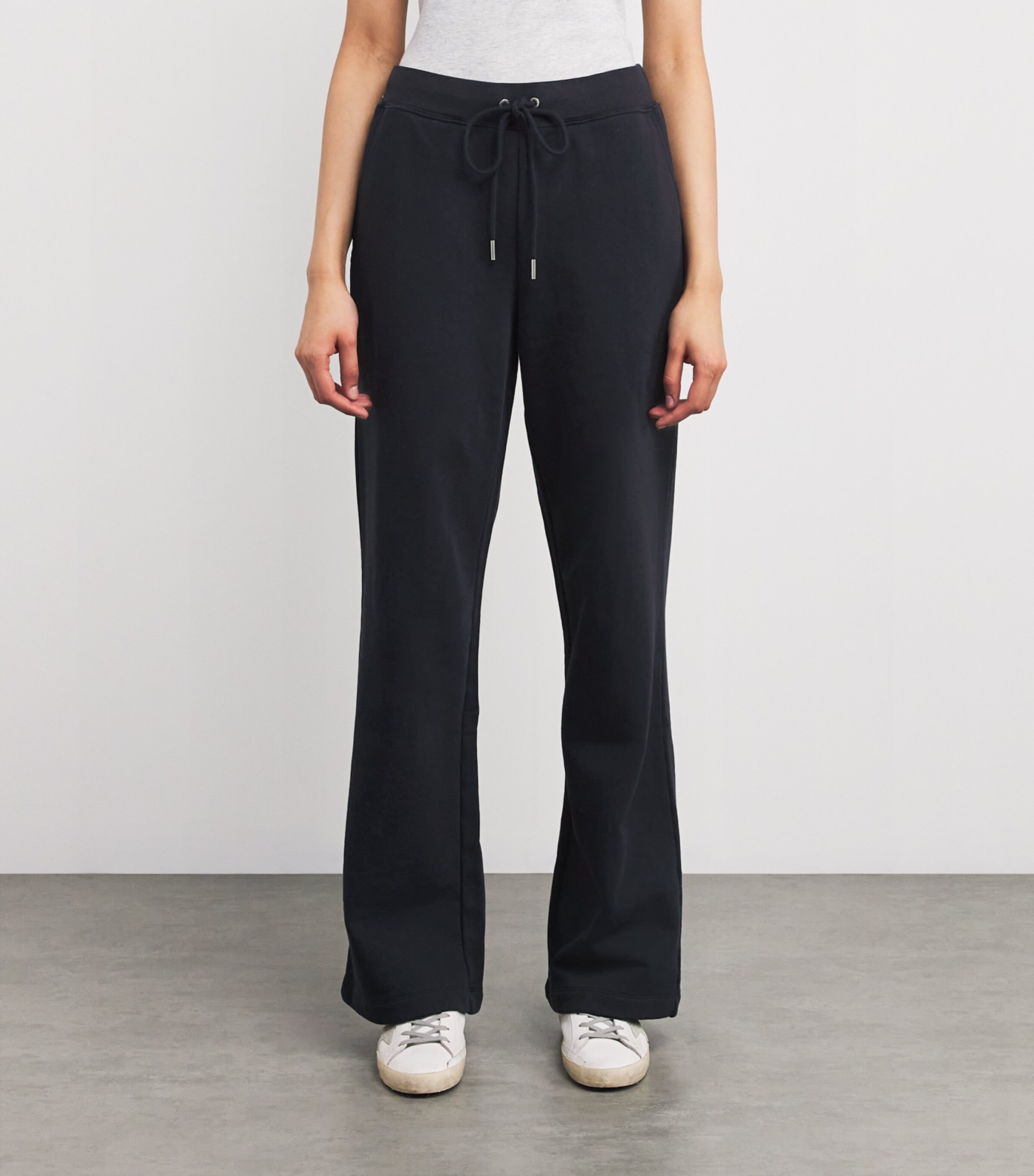 Cotton-Blend Straight Sweatpants DARK NAVY Image 3