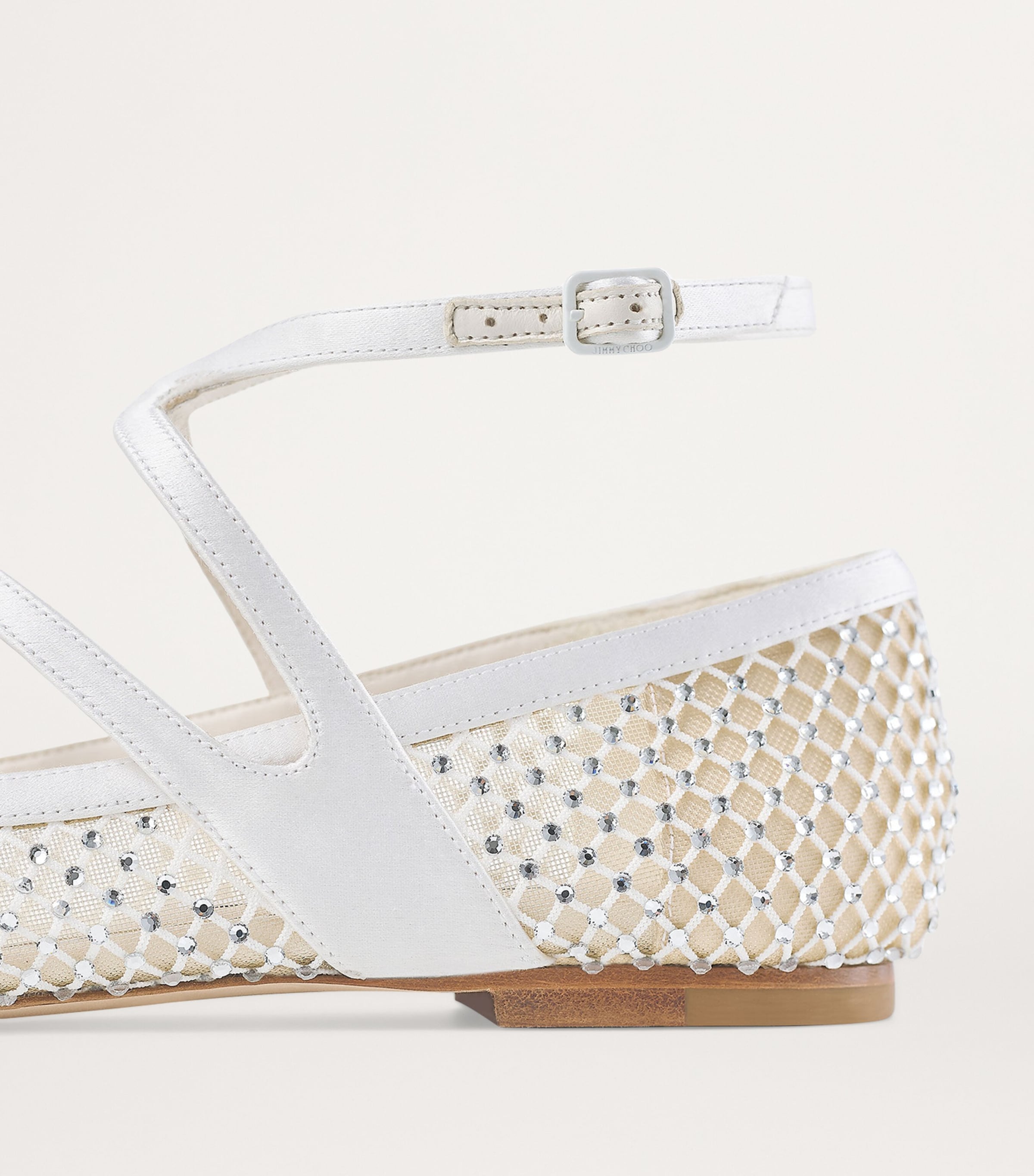 Jimmy Choo Astoria Mesh Embellished Ballet Flats | Harrods US